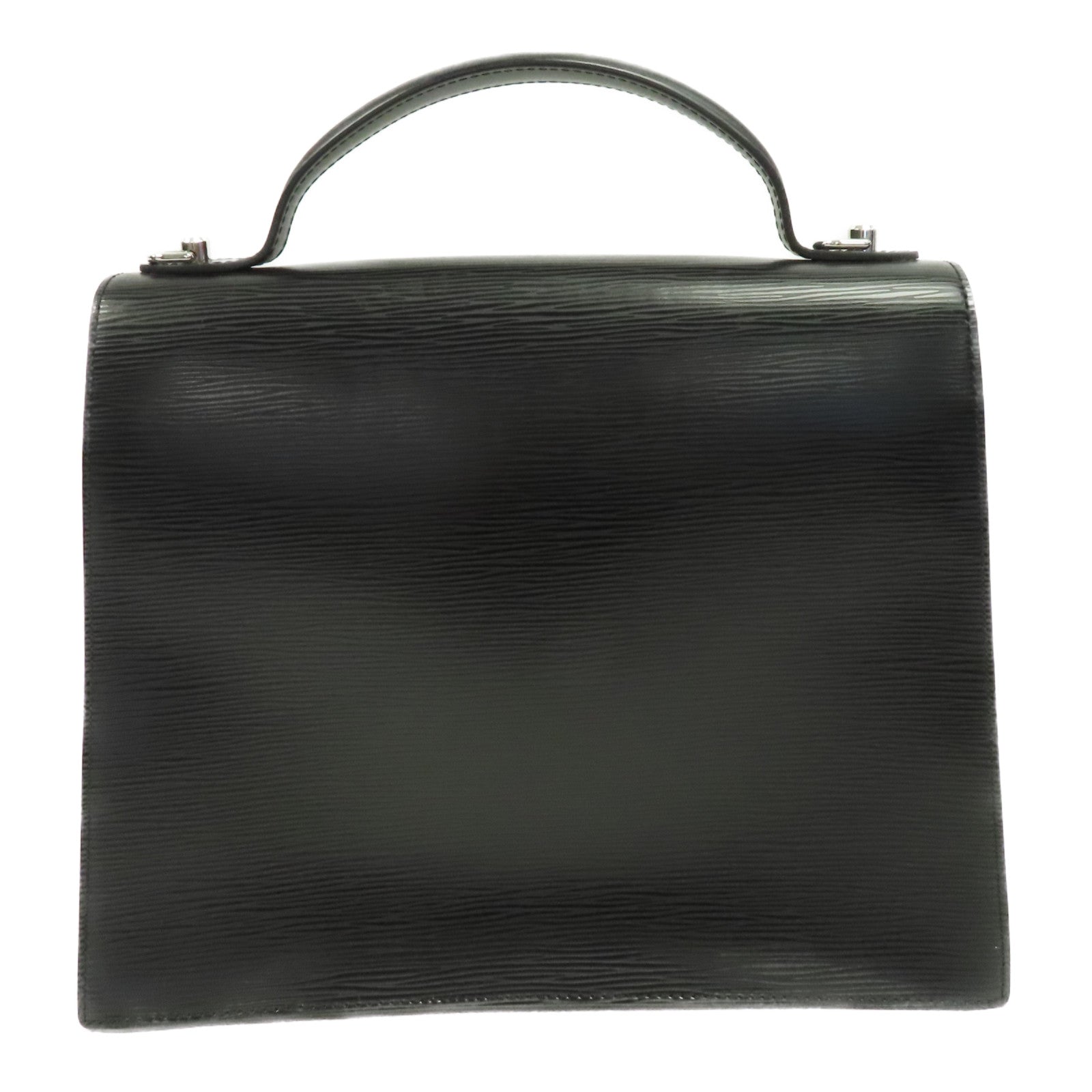 LOUIS VUITTON Epi Sevigne PM銀扣手挽肩背兩用袋黑色