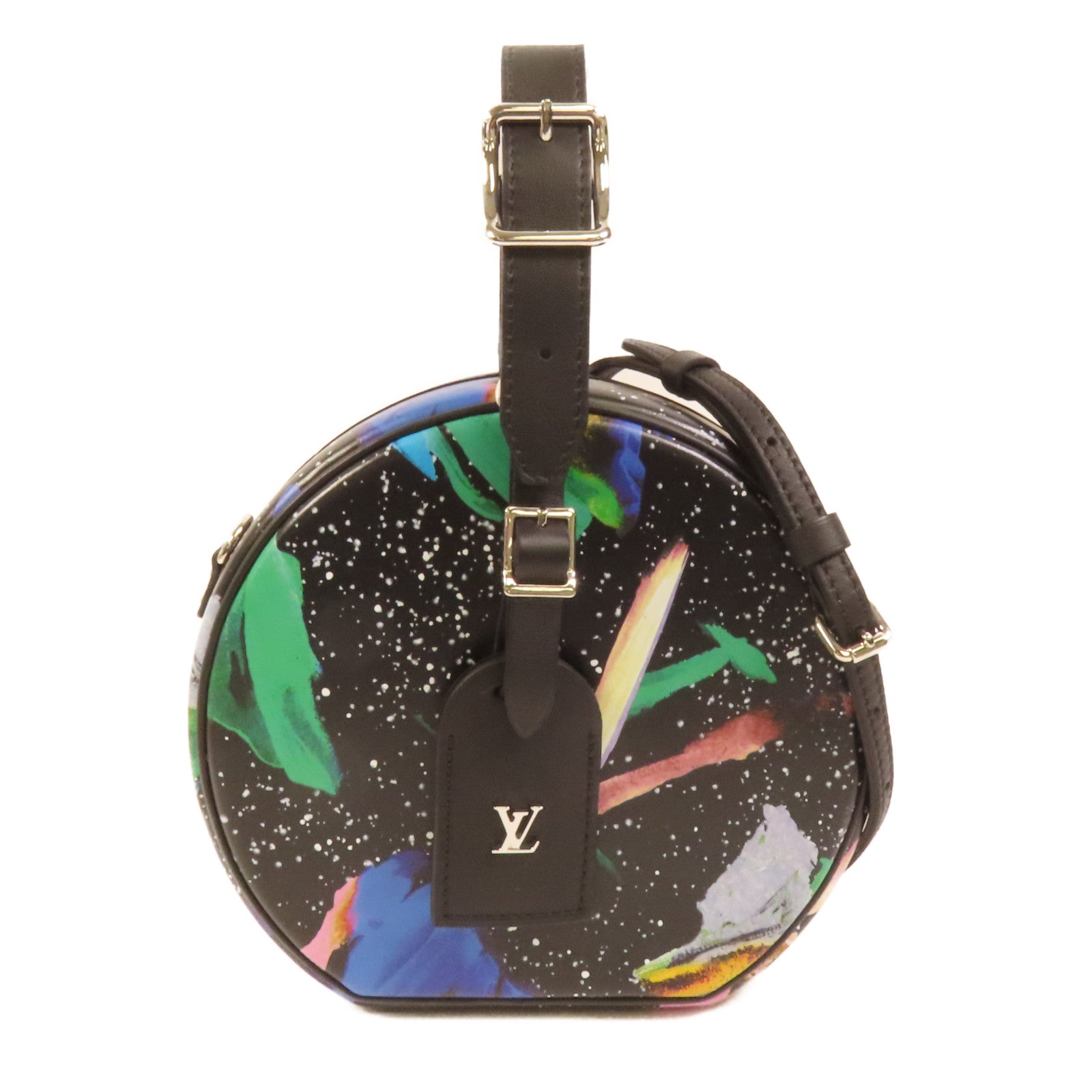 LOUIS VUITTON 牛皮皮革Petite Boite Chapeau銀扣手挽肩背兩用袋