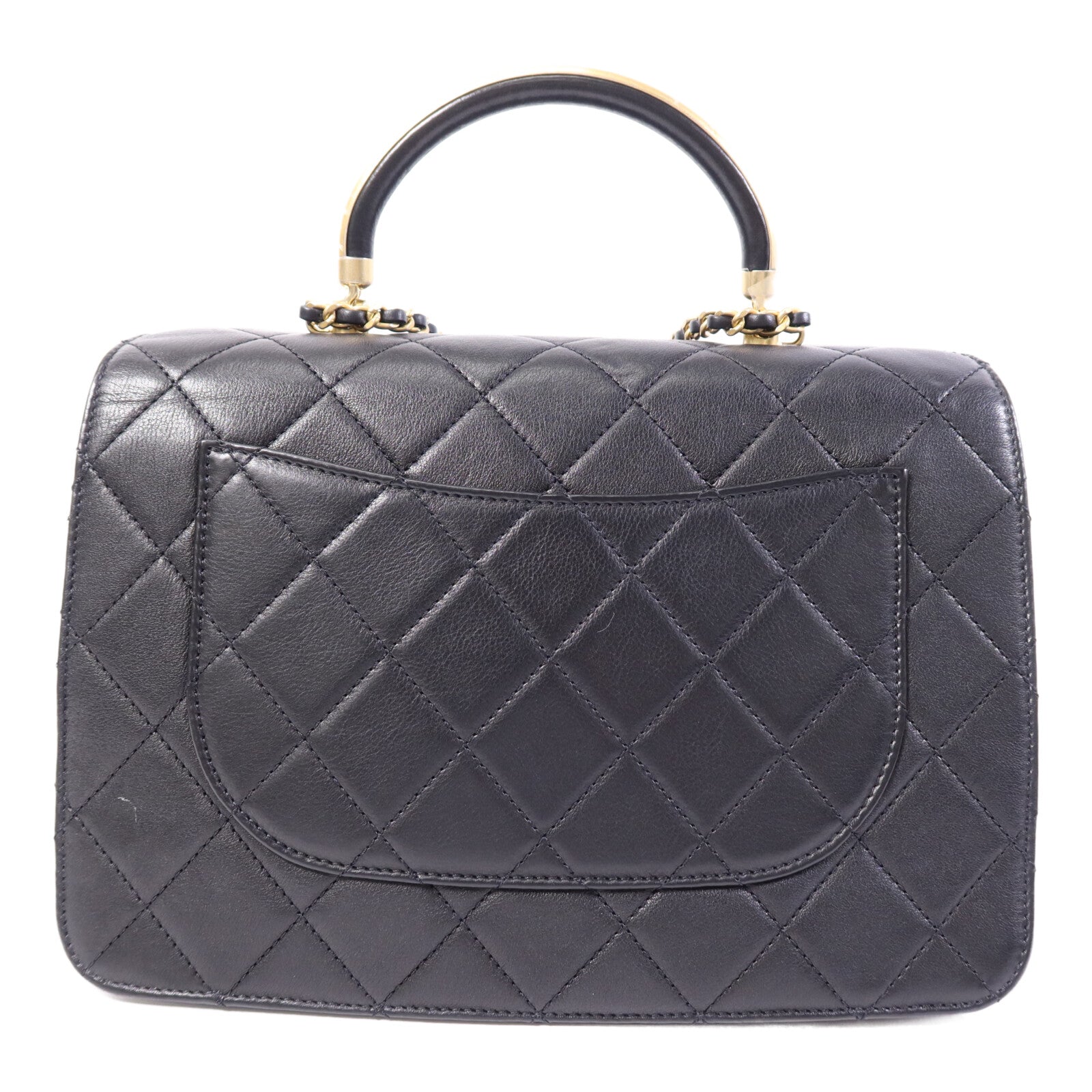 CHANEL 牛皮皮革Chain Shoulder Bag金扣鏈帶手挽肩背兩用袋