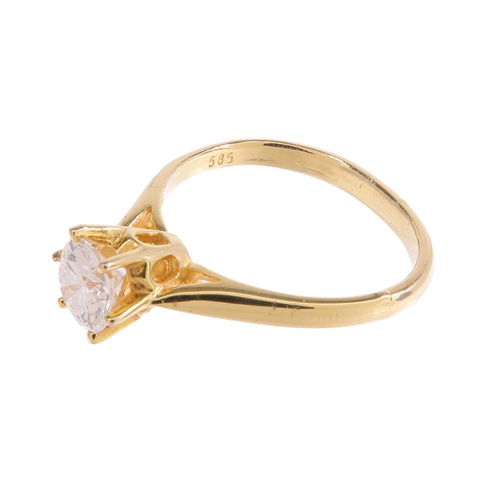 JEWELRY 14K黃金Diamond Ring鑽石戒指US#4.75