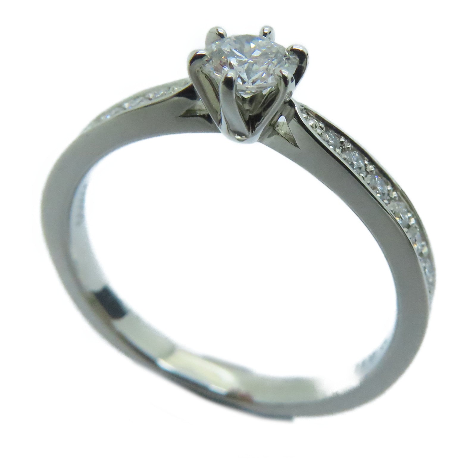 JEWELRY 【激減優惠】PT950鉑金Ring 0.22ct/0.10ct鑽石戒指US#5.5