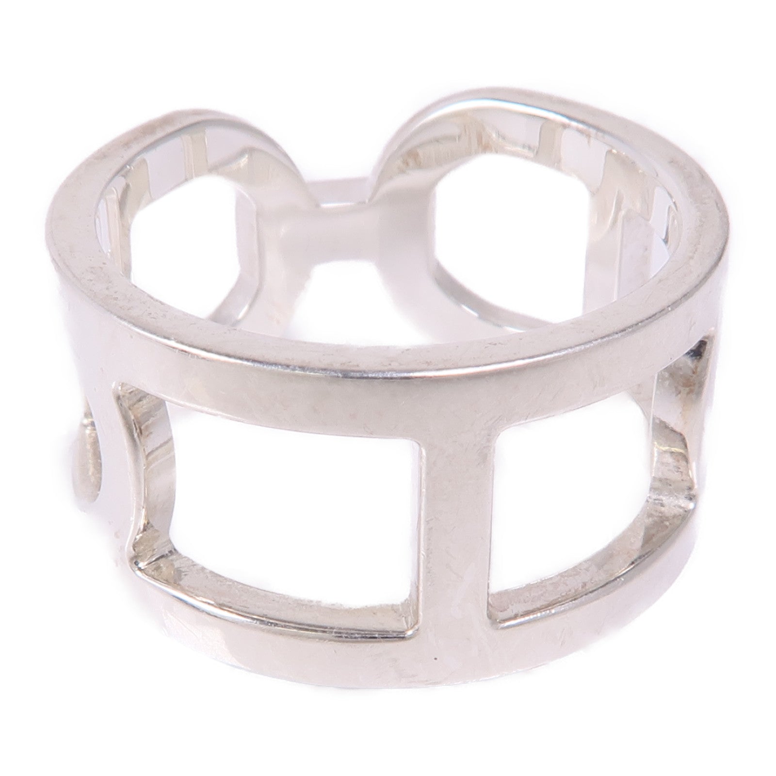 HERMES Ever Chaine D'ancre Ring Hermes#56/US#7.5 Sterling Silver