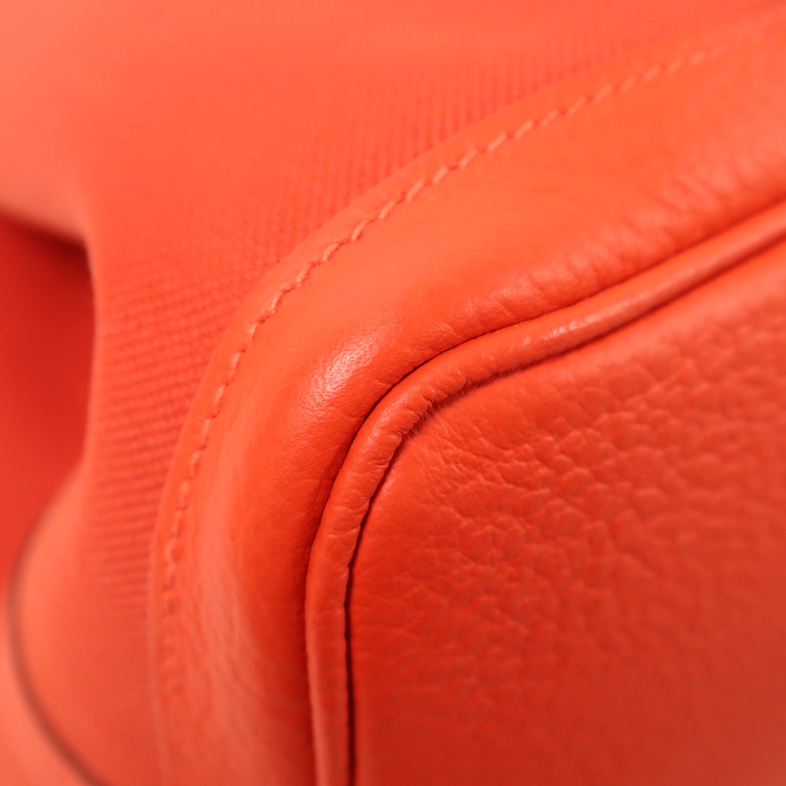 HERMES 帆布Garden Party PM銀扣手挽袋Rouge Exotique