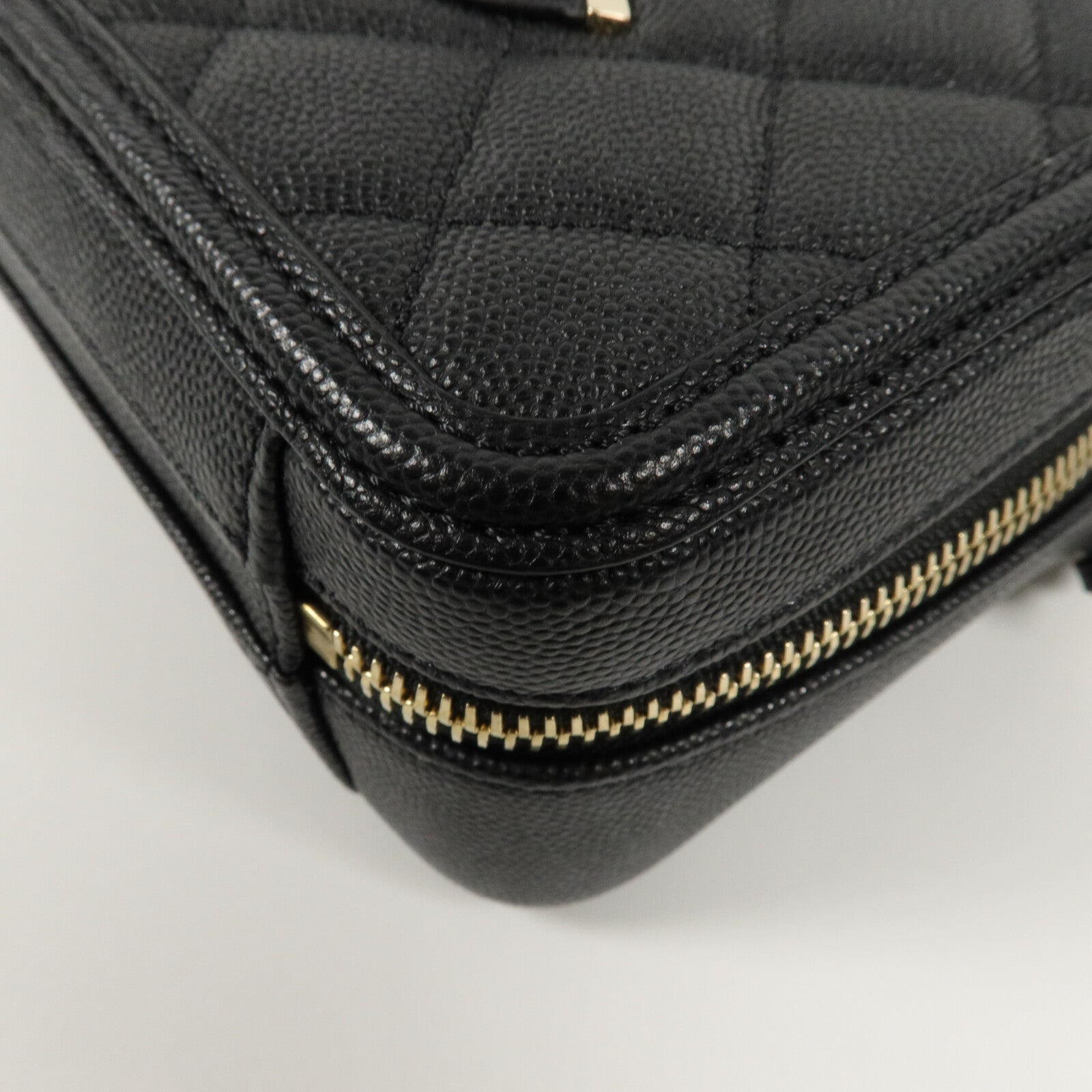 CHANEL 牛皮皮革Vanity Case鏈帶手挽肩背兩用袋