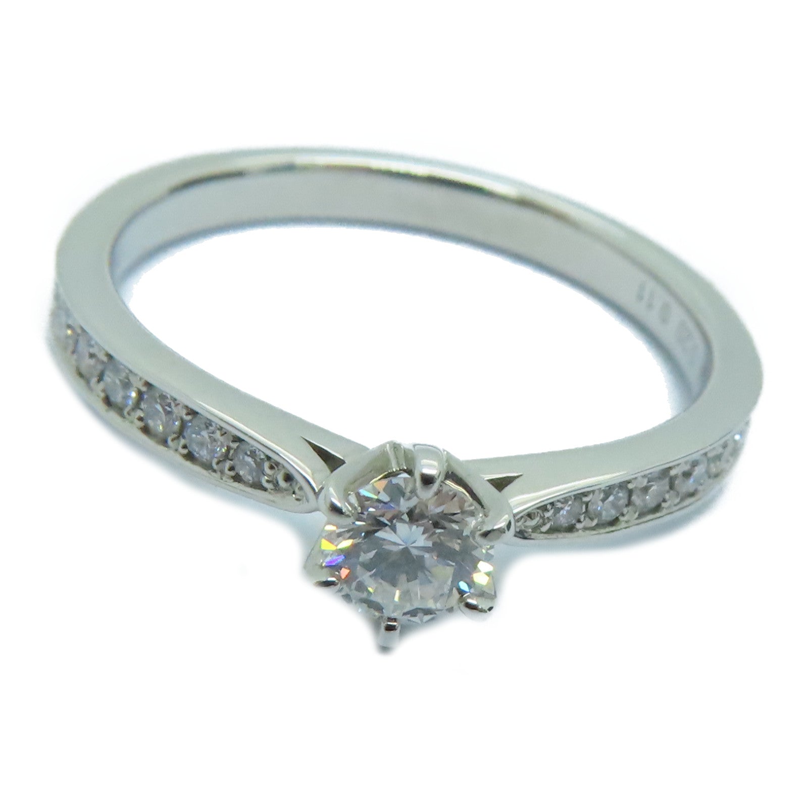 JEWELRY 【激減優惠】PT950鉑金Ring 0.22ct/0.10ct鑽石戒指US#5.5