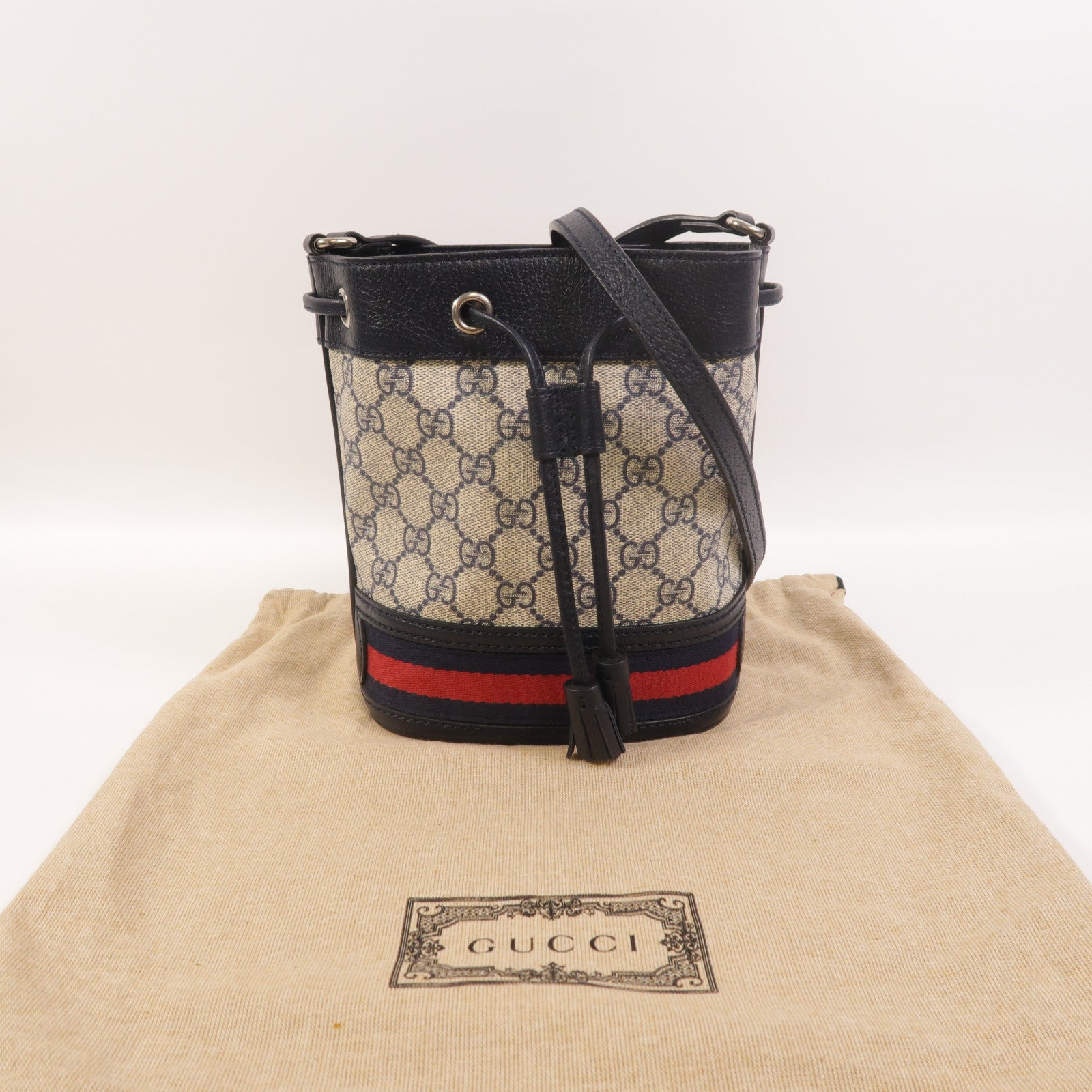GUCCI 塗層帆布Ophidia GG Mini Bucket肩背袋