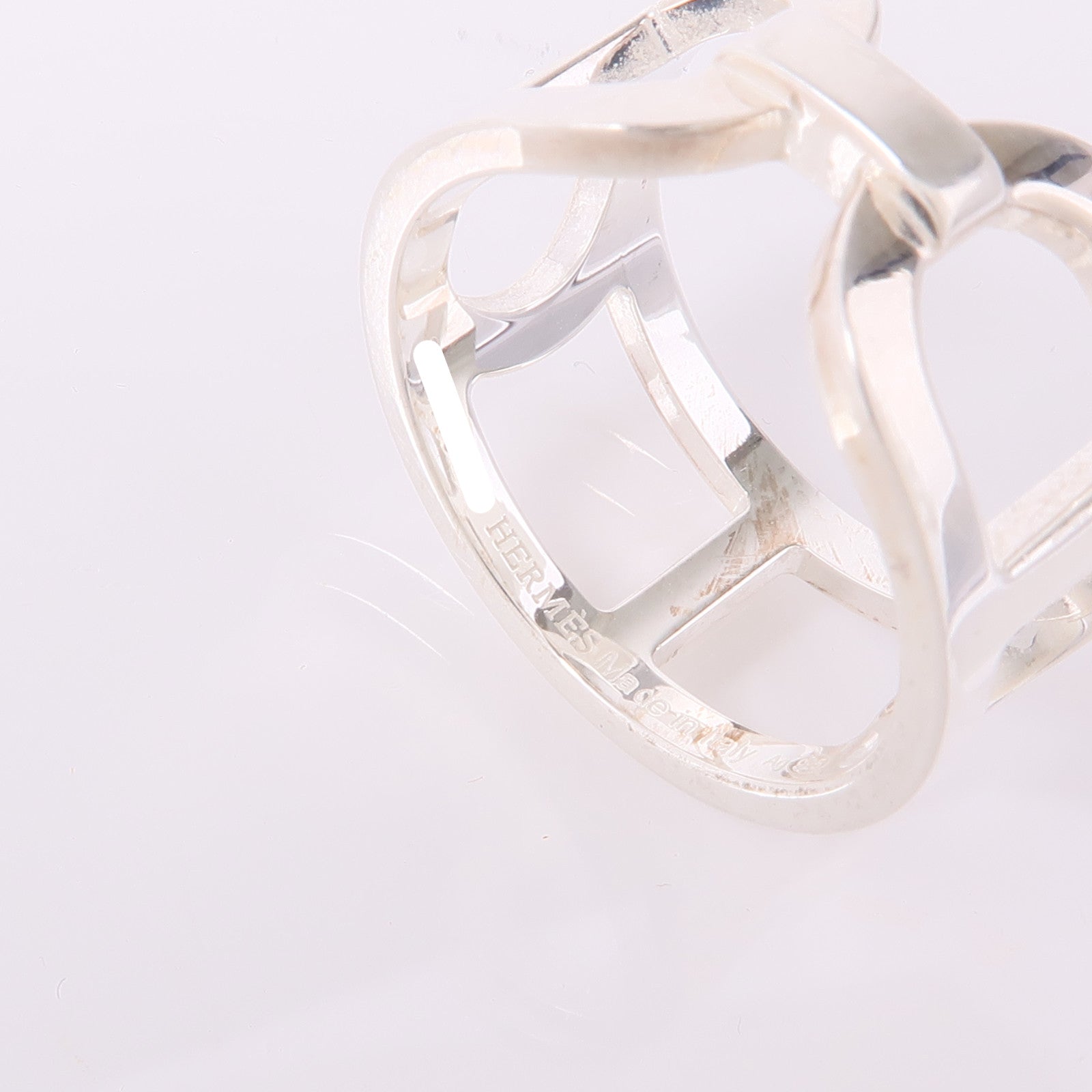 HERMES Ever Chaine D'ancre Ring Hermes#56/US#7.5 Sterling Silver