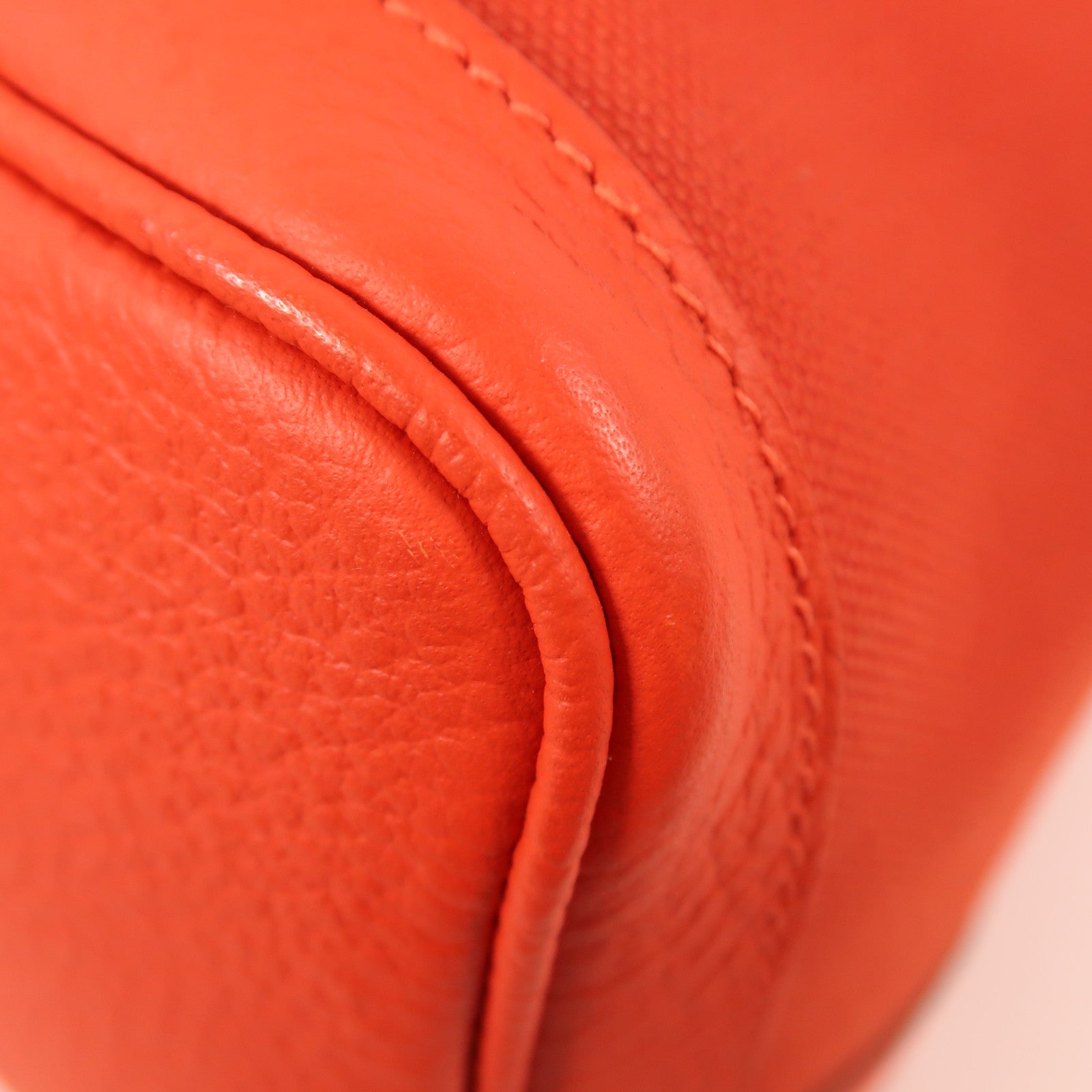 HERMES 帆布Garden Party PM銀扣手挽袋Rouge Exotique