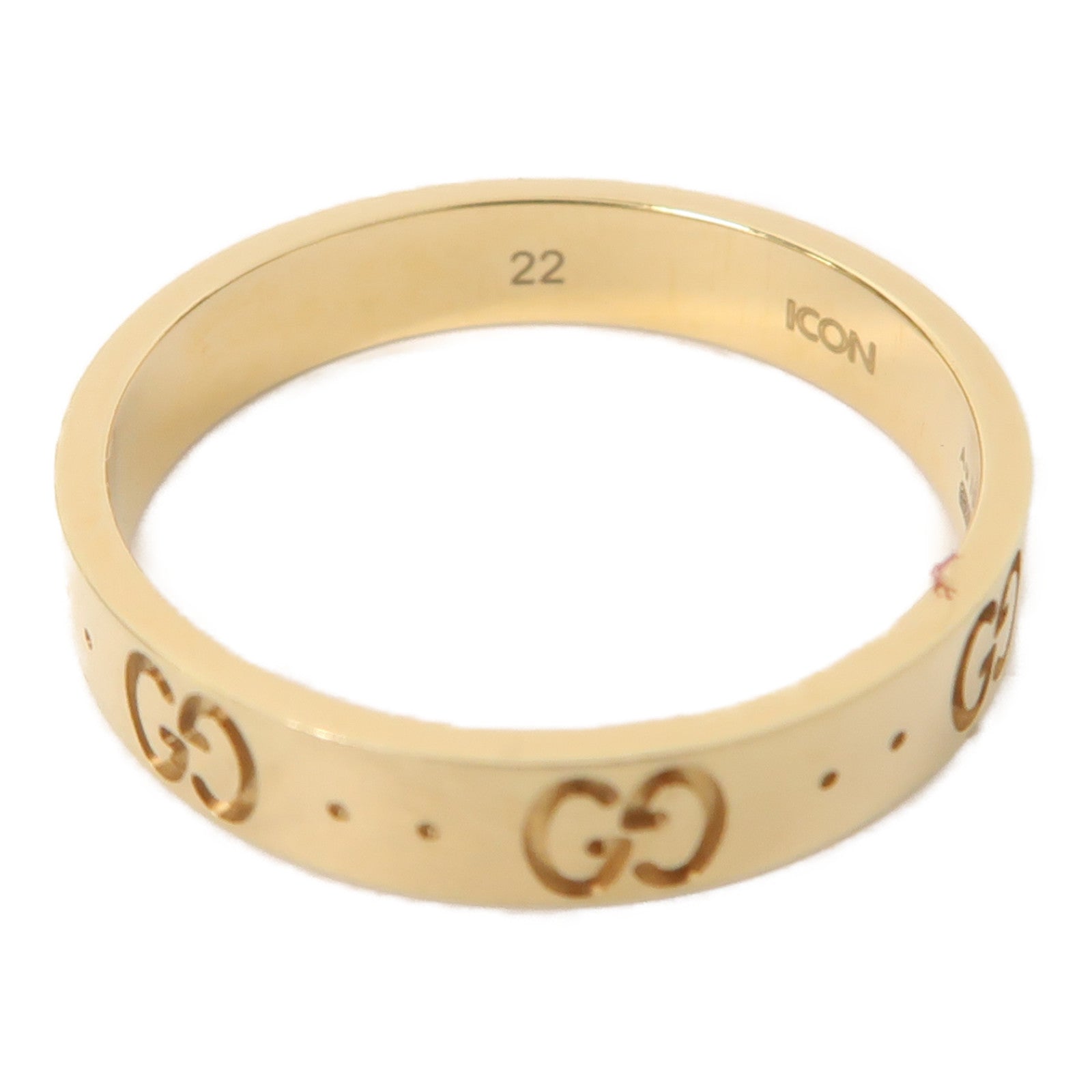 GUCCI 18K黃金Icon Ring 4.6g戒指US#9.75