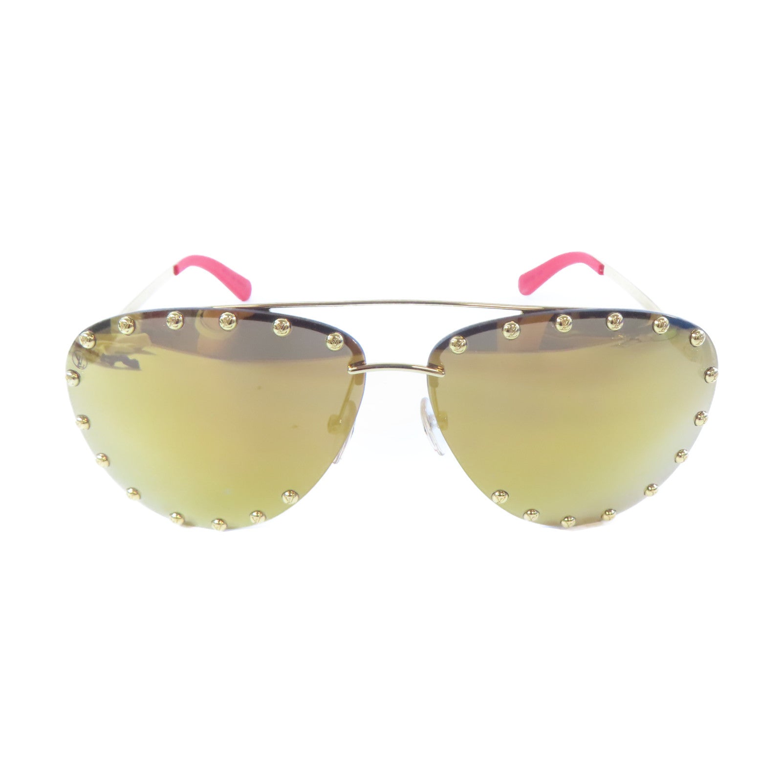 LOUIS VUITTON 金屬The Party Aviator Sunglasses太陽眼鏡金色/紅色
