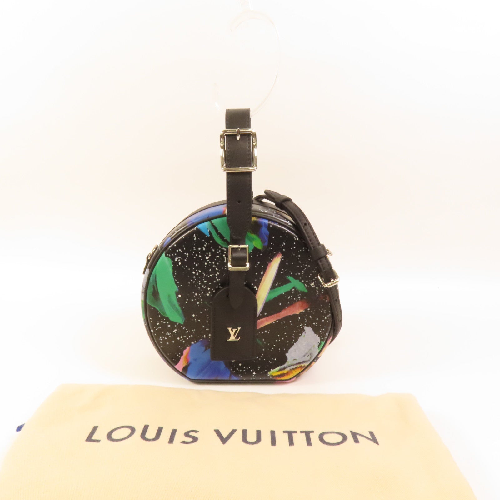 LOUIS VUITTON 牛皮皮革Petite Boite Chapeau銀扣手挽肩背兩用袋