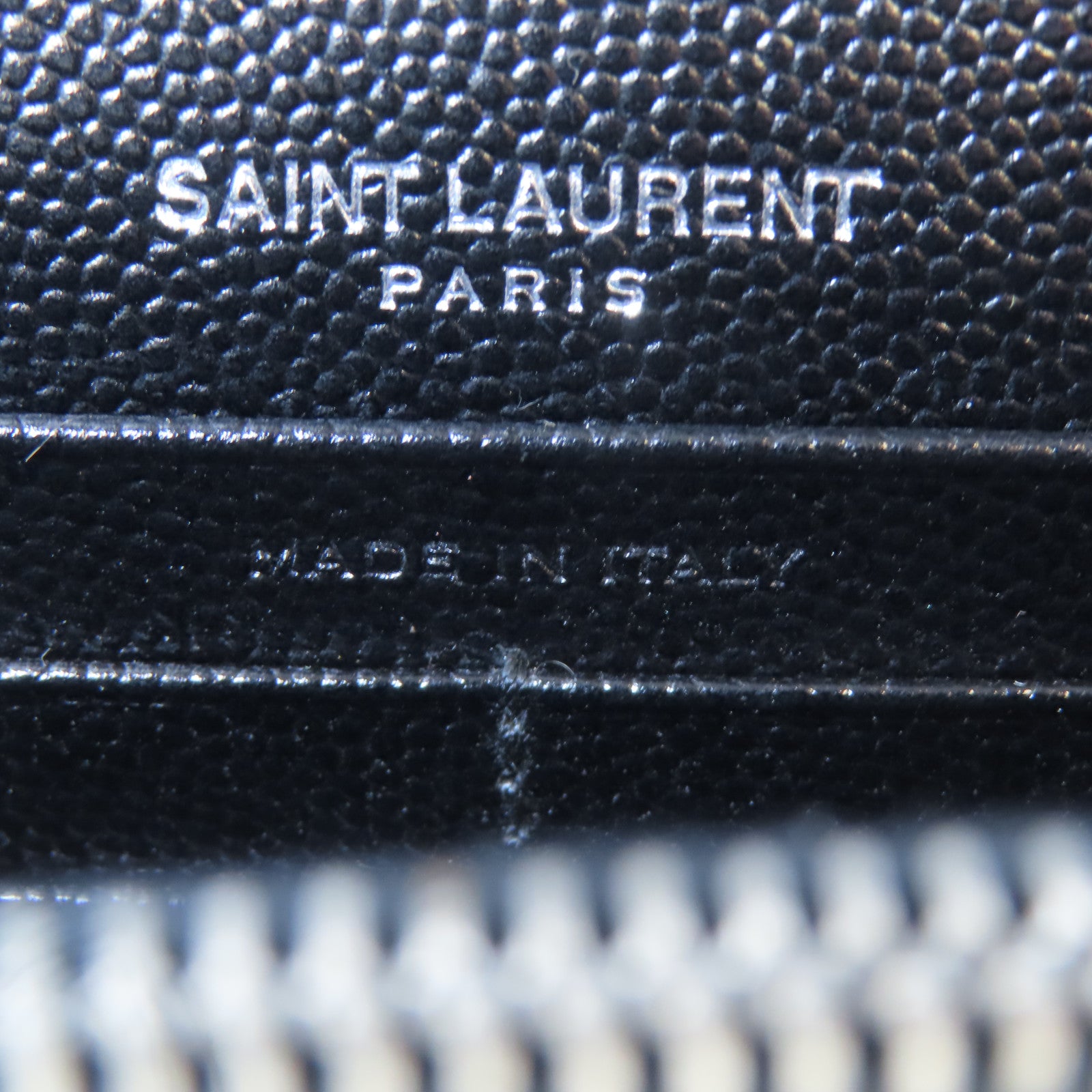 SAINT LAURENT 牛皮皮革Cassandra銀扣鏈帶肩背袋黑色