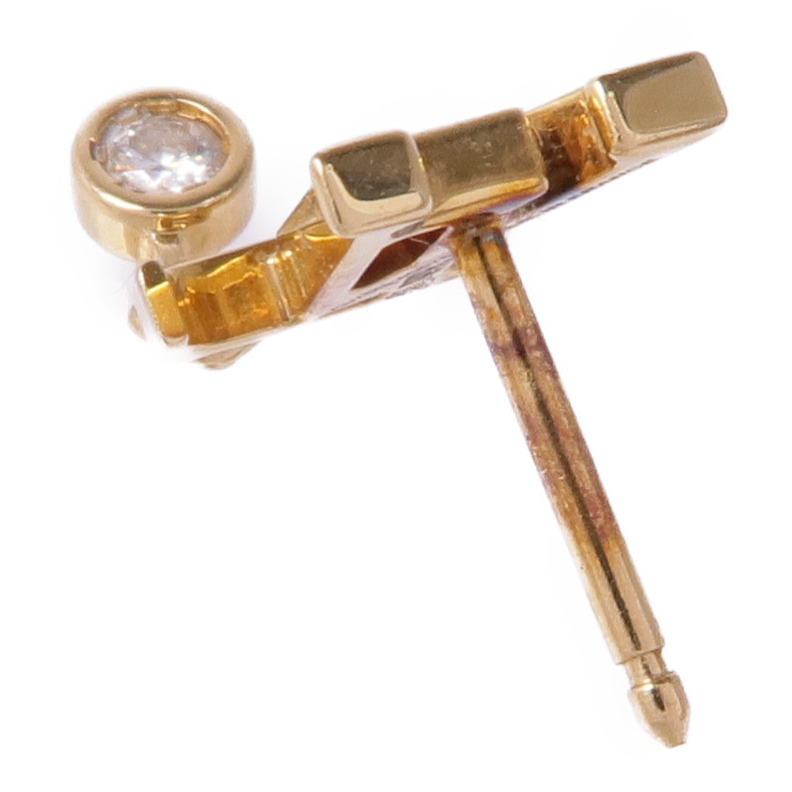 LOUIS VUITTON 18K黃金Idylle Blossom LV Ear Stud鑽石耳環