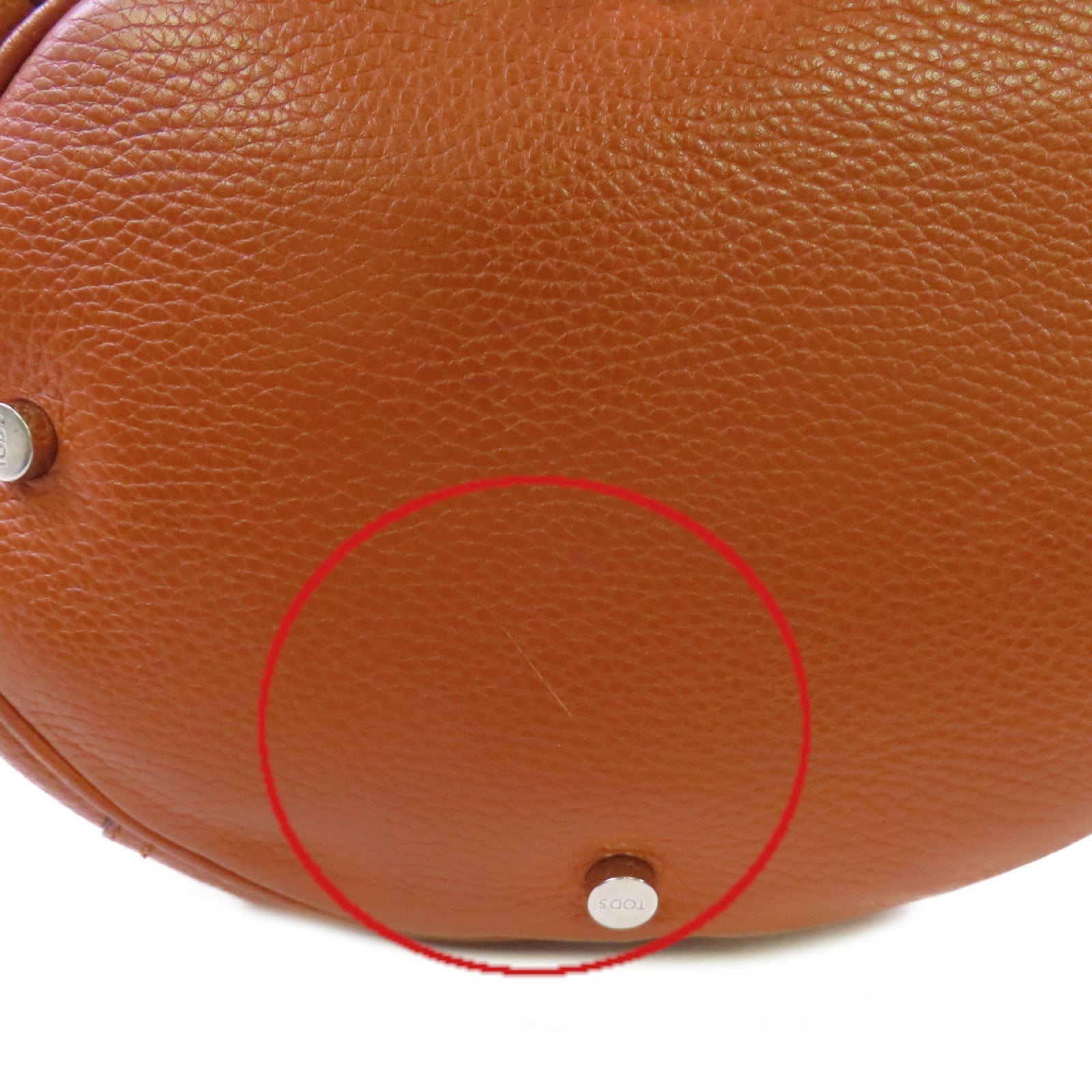 TOD'S 牛皮皮革2Way Shoulder Bag銀扣手挽肩背兩用袋啡色
