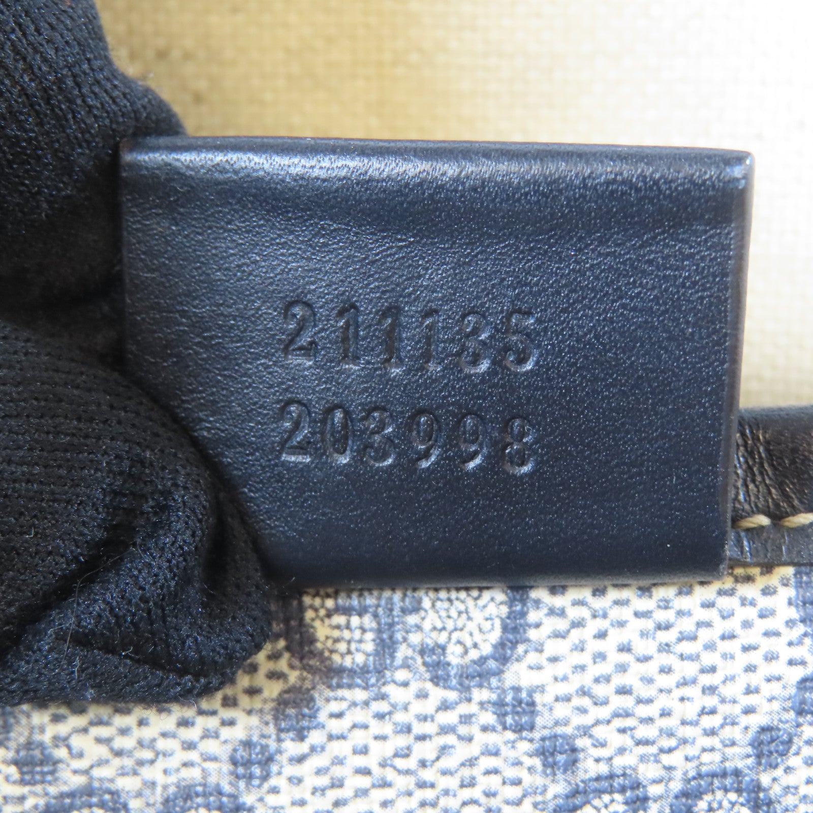 GUCCI 塗層帆布Tote Bag銀扣手挽袋啡色/黑色