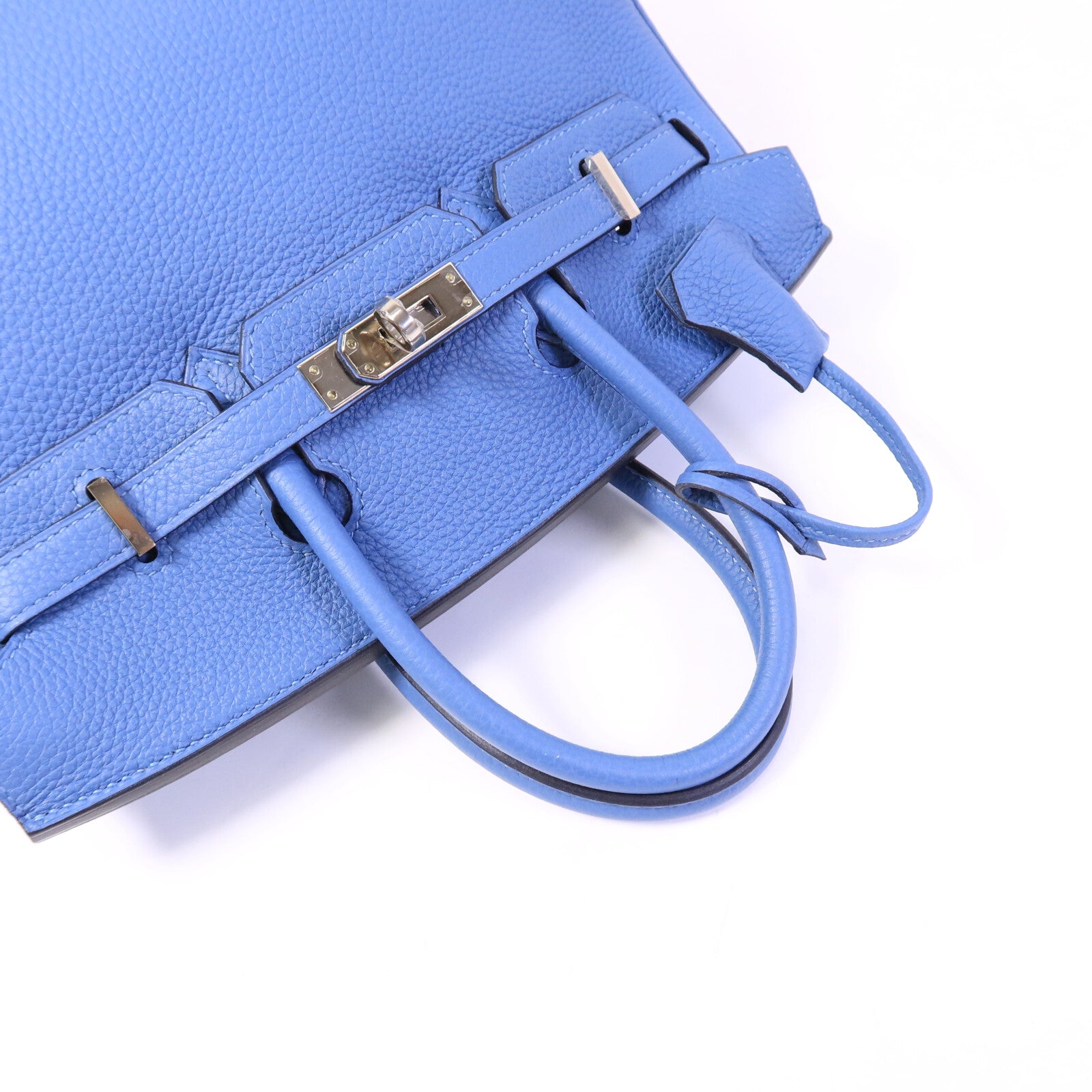 HERMES Togo皮革Birkin 25手挽袋Bleu Azur