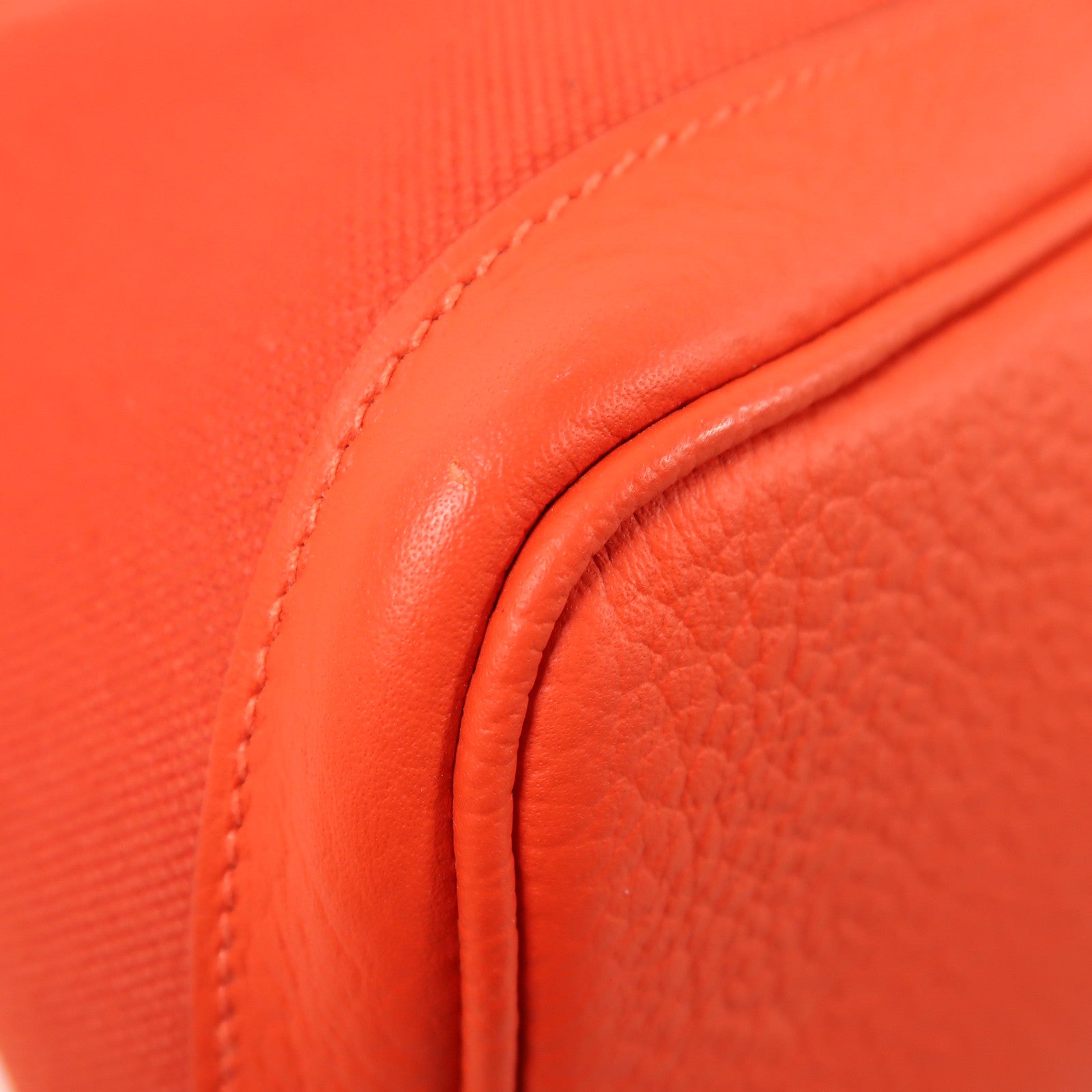 HERMES 帆布Garden Party PM銀扣手挽袋Rouge Exotique