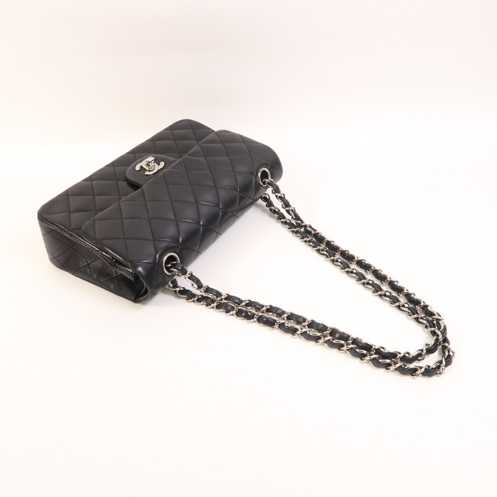 CHANEL 羊皮皮革Classic 23銀扣鏈帶肩背袋