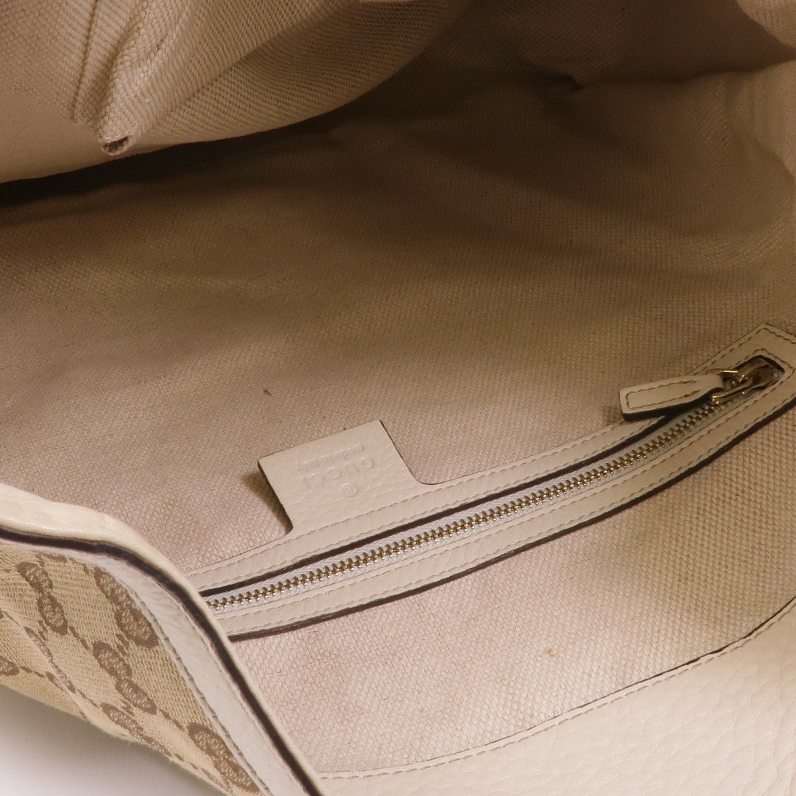 GUCCI 帆布/皮革Diana Bamboo GG Canvas金扣手挽肩背兩用袋