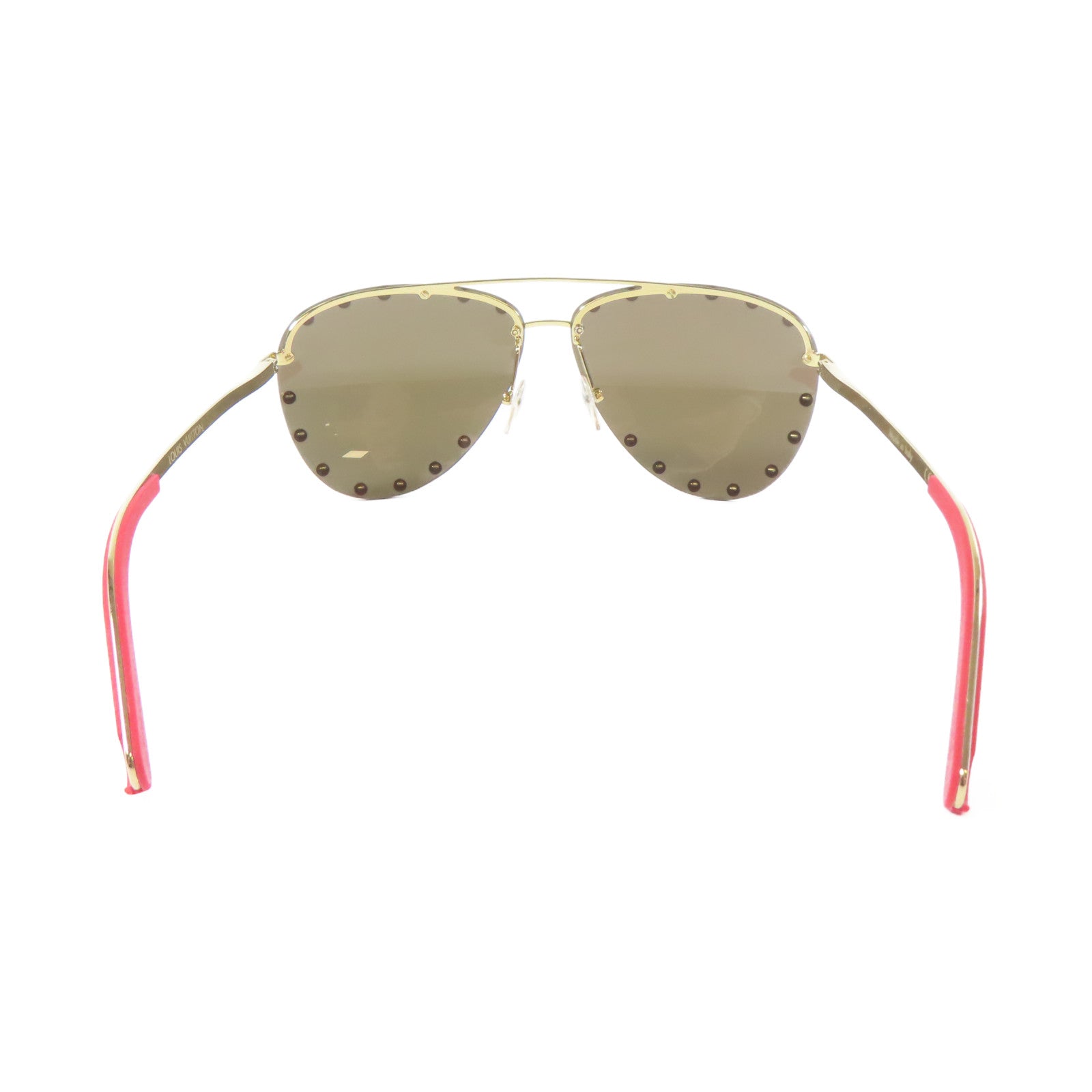 LOUIS VUITTON 金屬The Party Aviator Sunglasses太陽眼鏡金色/紅色
