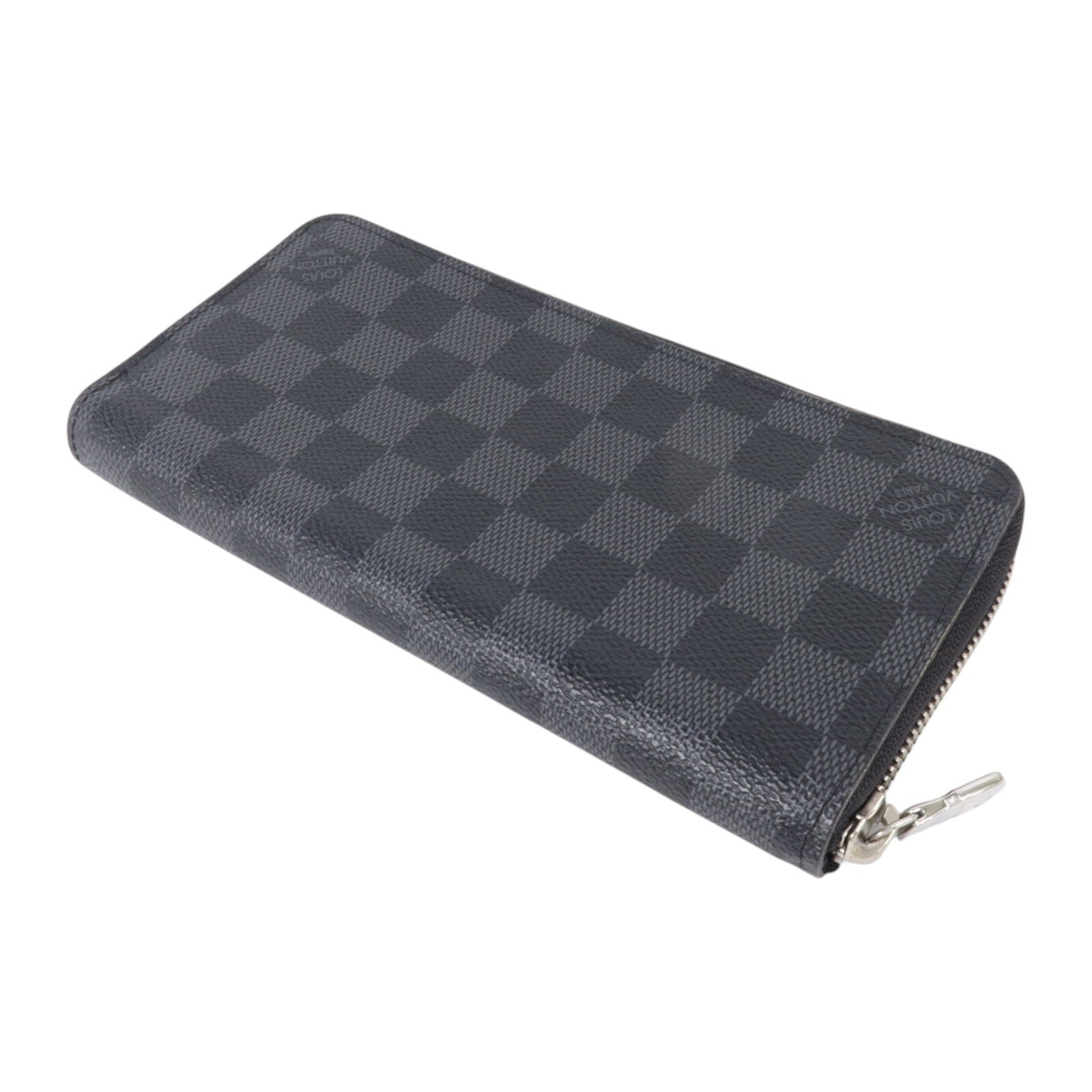 LOUIS VUITTON Damier Graphite Zippy Wallet Horizontal銀扣長錢包