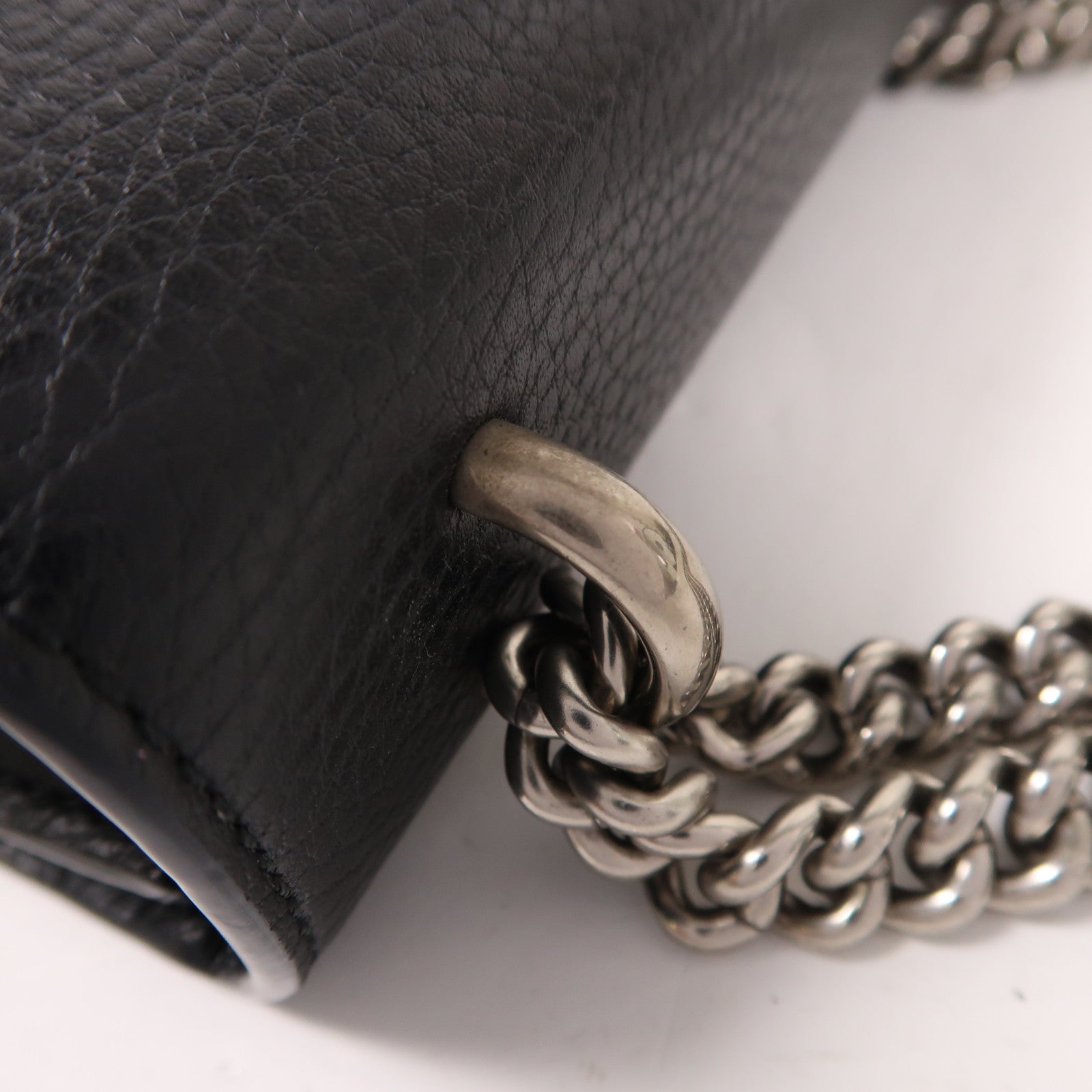 GUCCI 牛皮皮革Dionysus銀扣鏈帶肩背袋