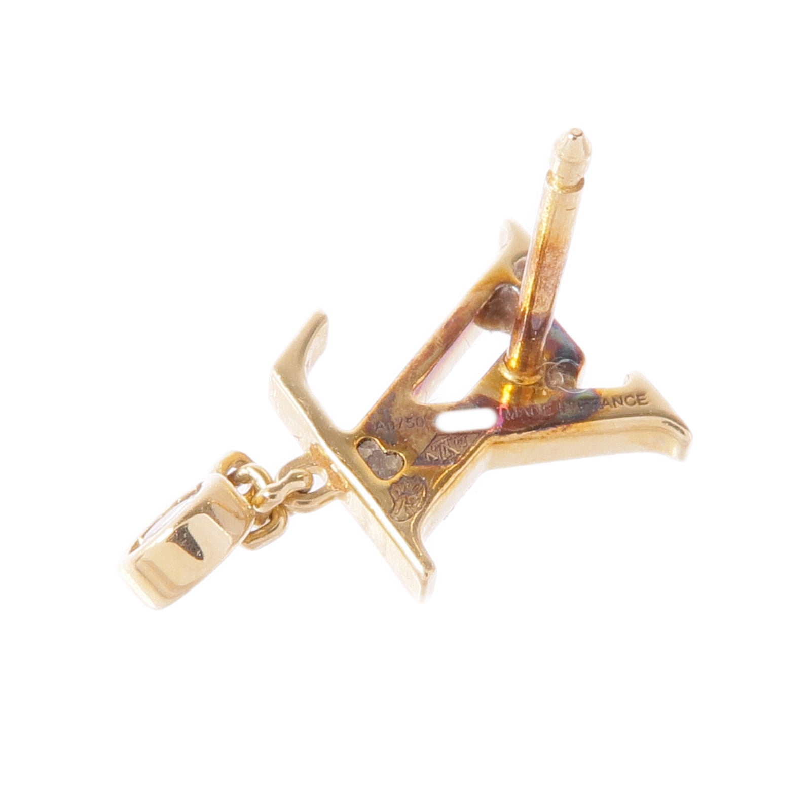 LOUIS VUITTON 18K黃金Idylle Blossom LV Ear Stud鑽石耳環