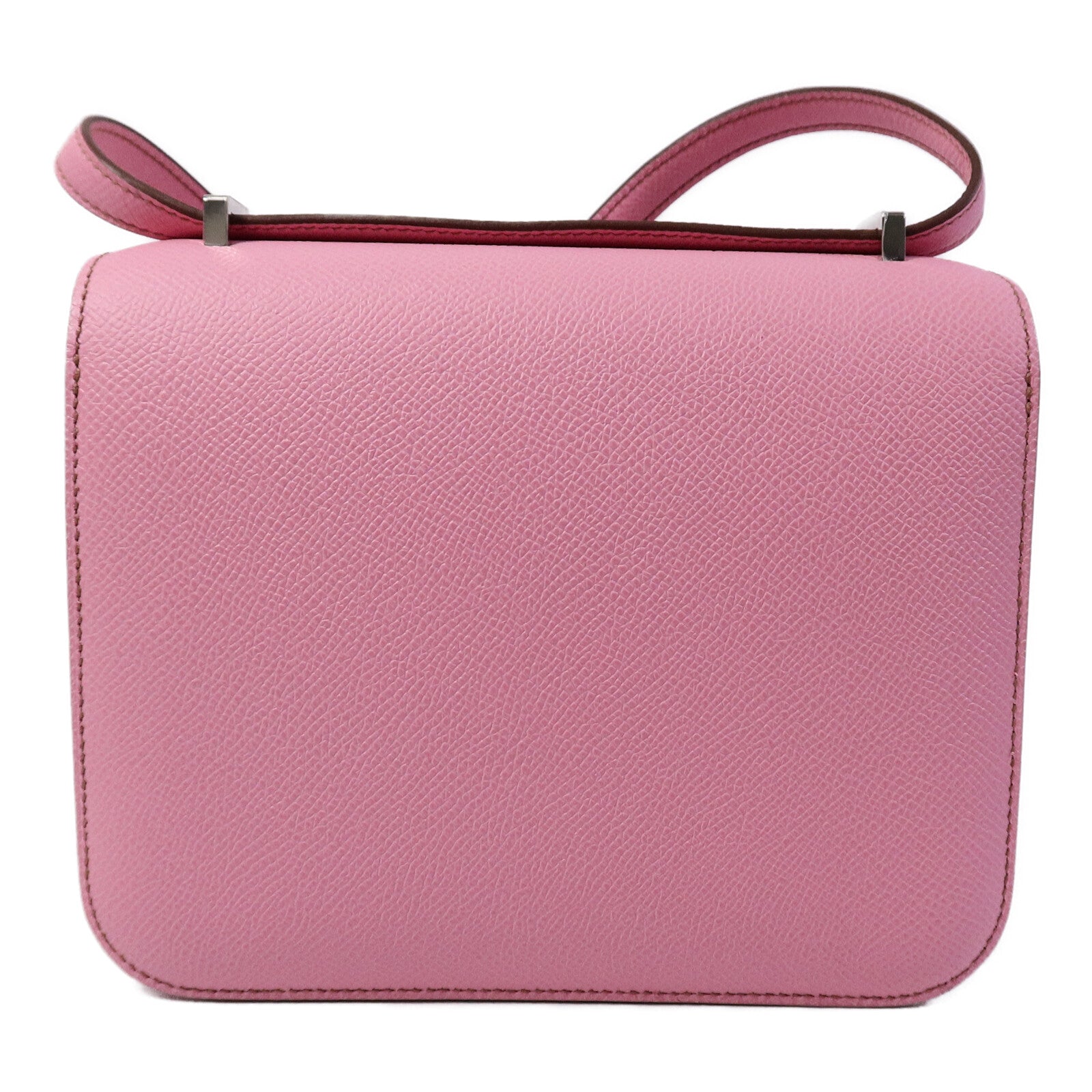 HERMES Epsom皮革Constance Mini肩背袋Bubblegum Pink