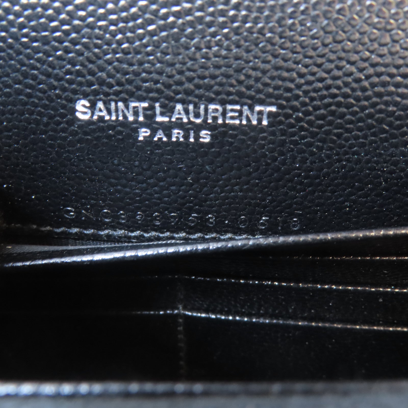 SAINT LAURENT 牛皮皮革Cassandra銀扣鏈帶肩背袋黑色