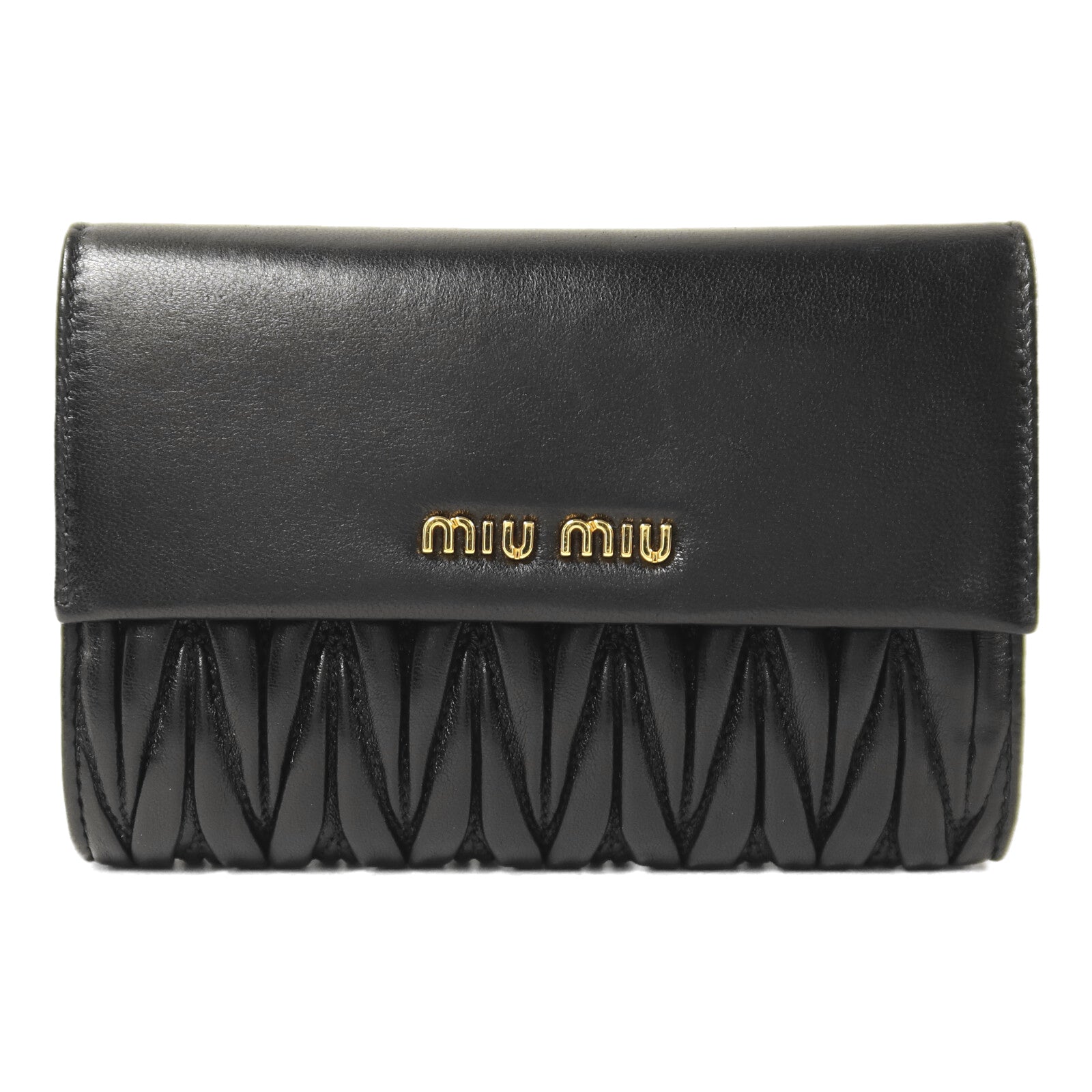 Miu Miu 羊皮皮革Wallet金扣錢包
