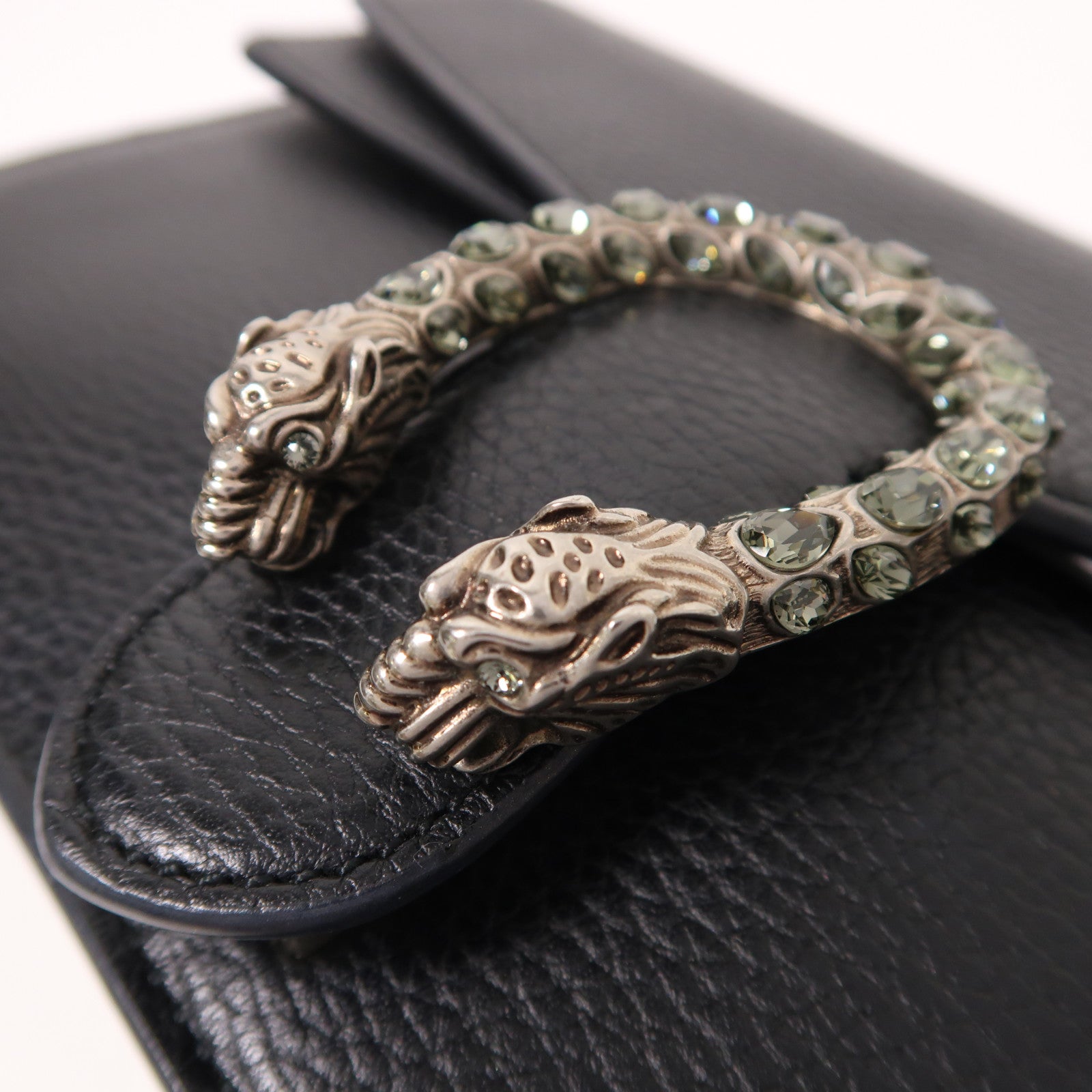 GUCCI 牛皮皮革Dionysus銀扣鏈帶肩背袋