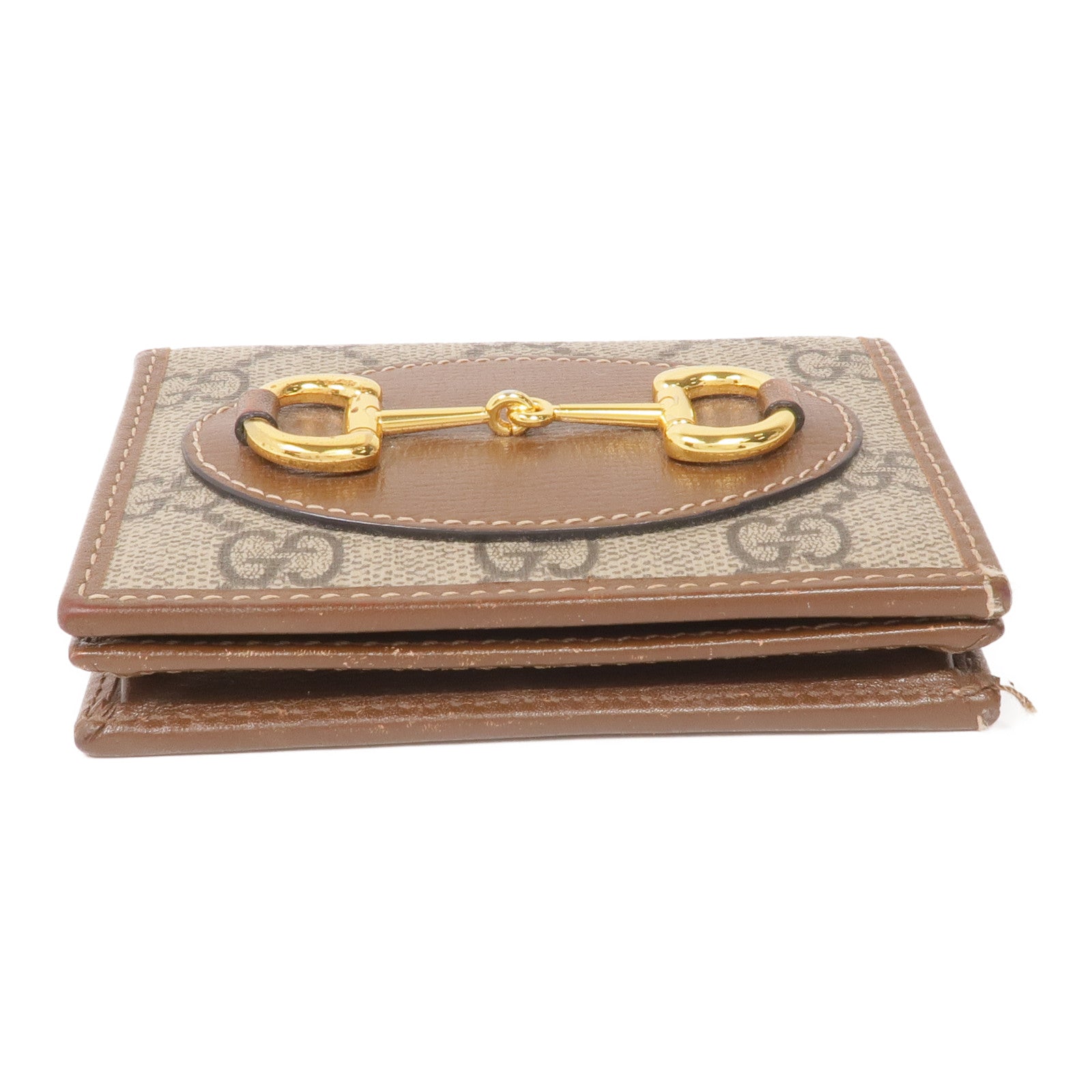GUCCI 塗層帆布Horsebit Wallet金扣錢包