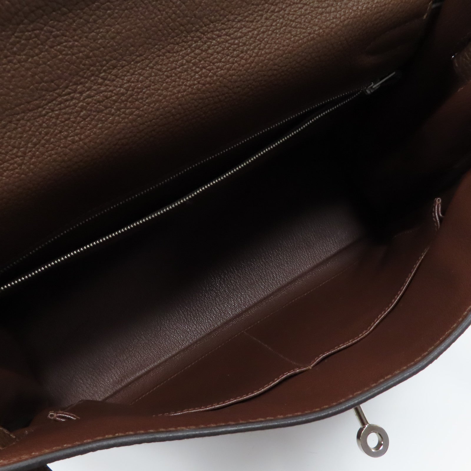 HERMES Togo皮革Kelly 32銀扣手挽肩背兩用袋啡色