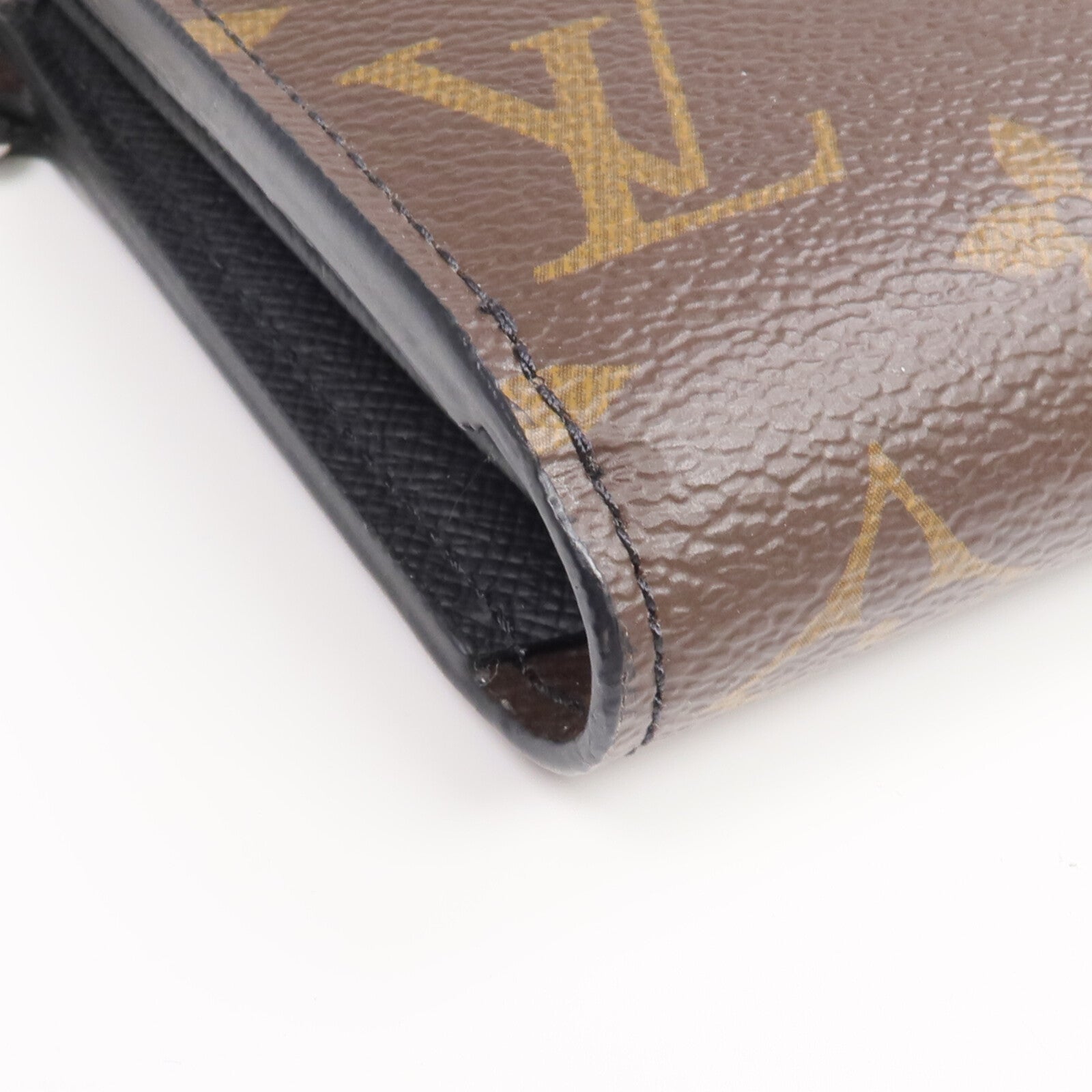 LOUIS VUITTON Monogram Macassar Zippy Dragonne銀扣長錢包