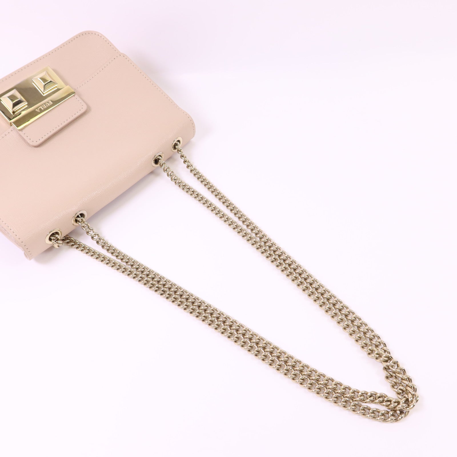 Furla 【激減優惠】皮革Chain Shoulder Bag金扣鏈帶肩背袋