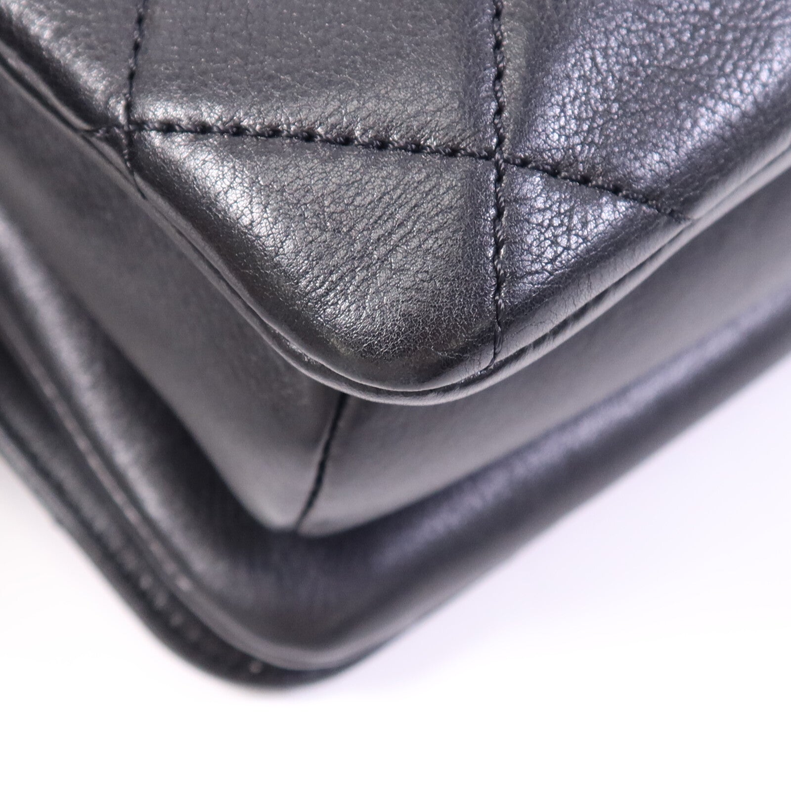 CHANEL 牛皮皮革Chain Shoulder Bag金扣鏈帶手挽肩背兩用袋