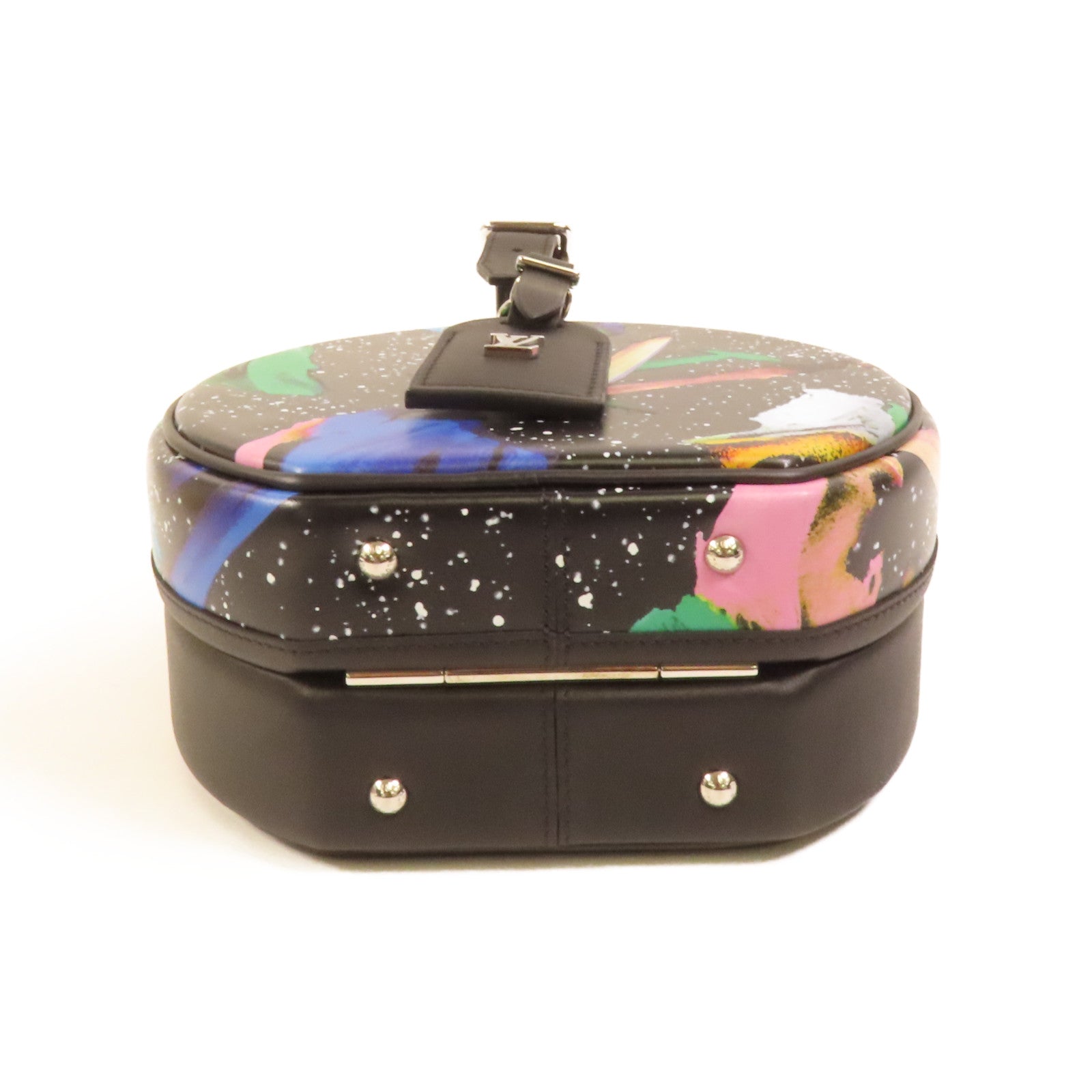 LOUIS VUITTON 牛皮皮革Petite Boite Chapeau銀扣手挽肩背兩用袋