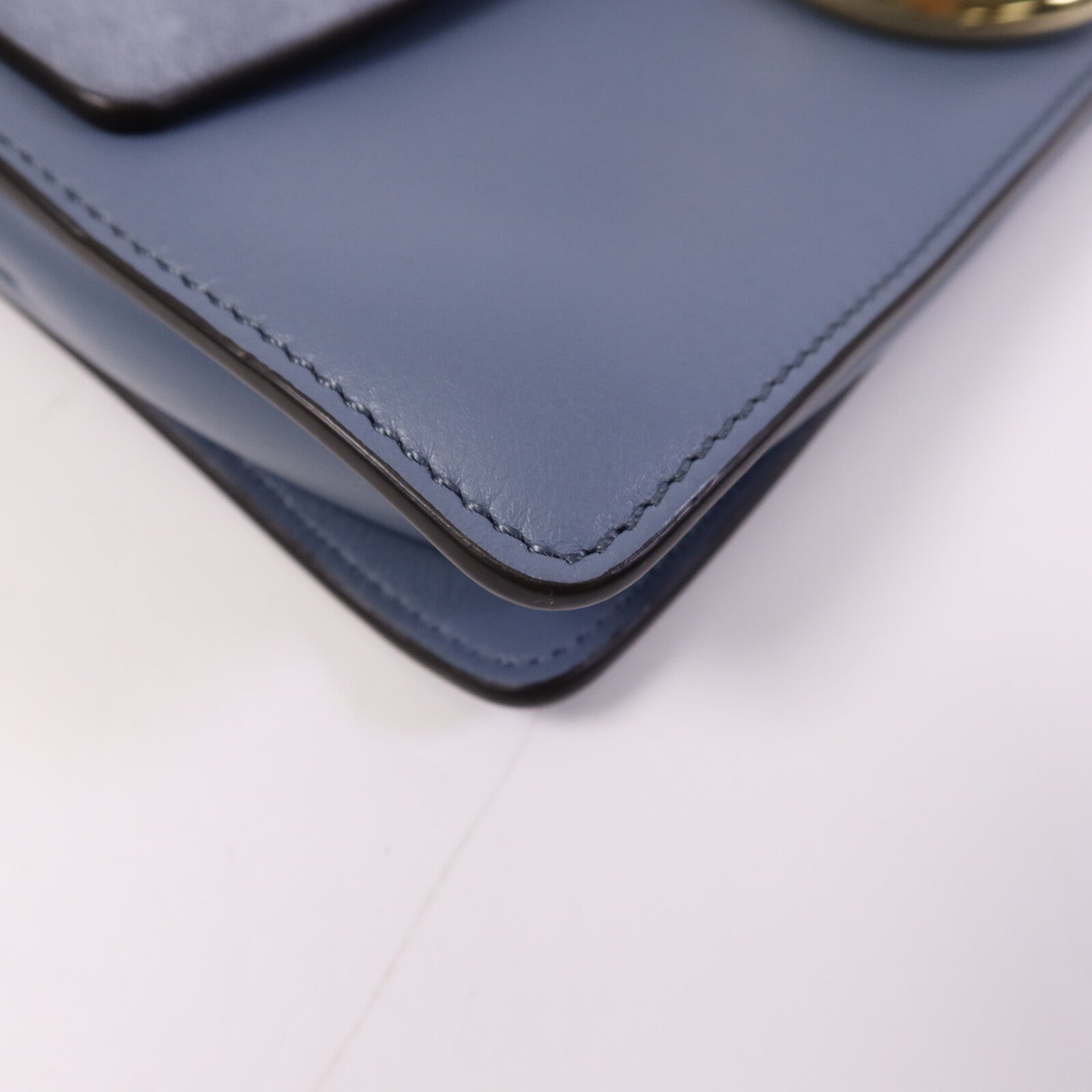 Chloe 牛皮/麂皮皮革Faye Bag金扣肩背袋