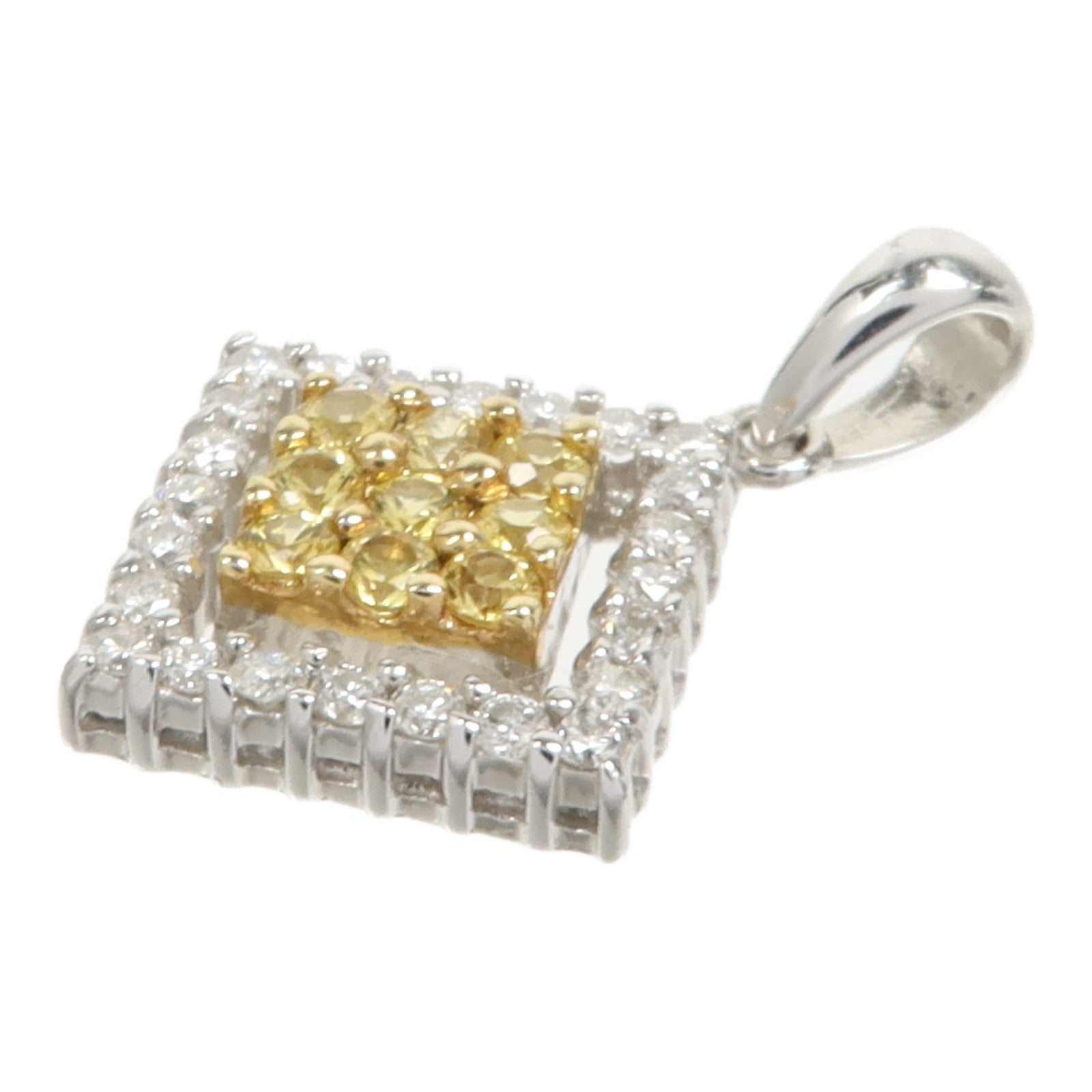 JEWELRY 18K黃金/白金Diamond Pendant Top鑽石吊墜