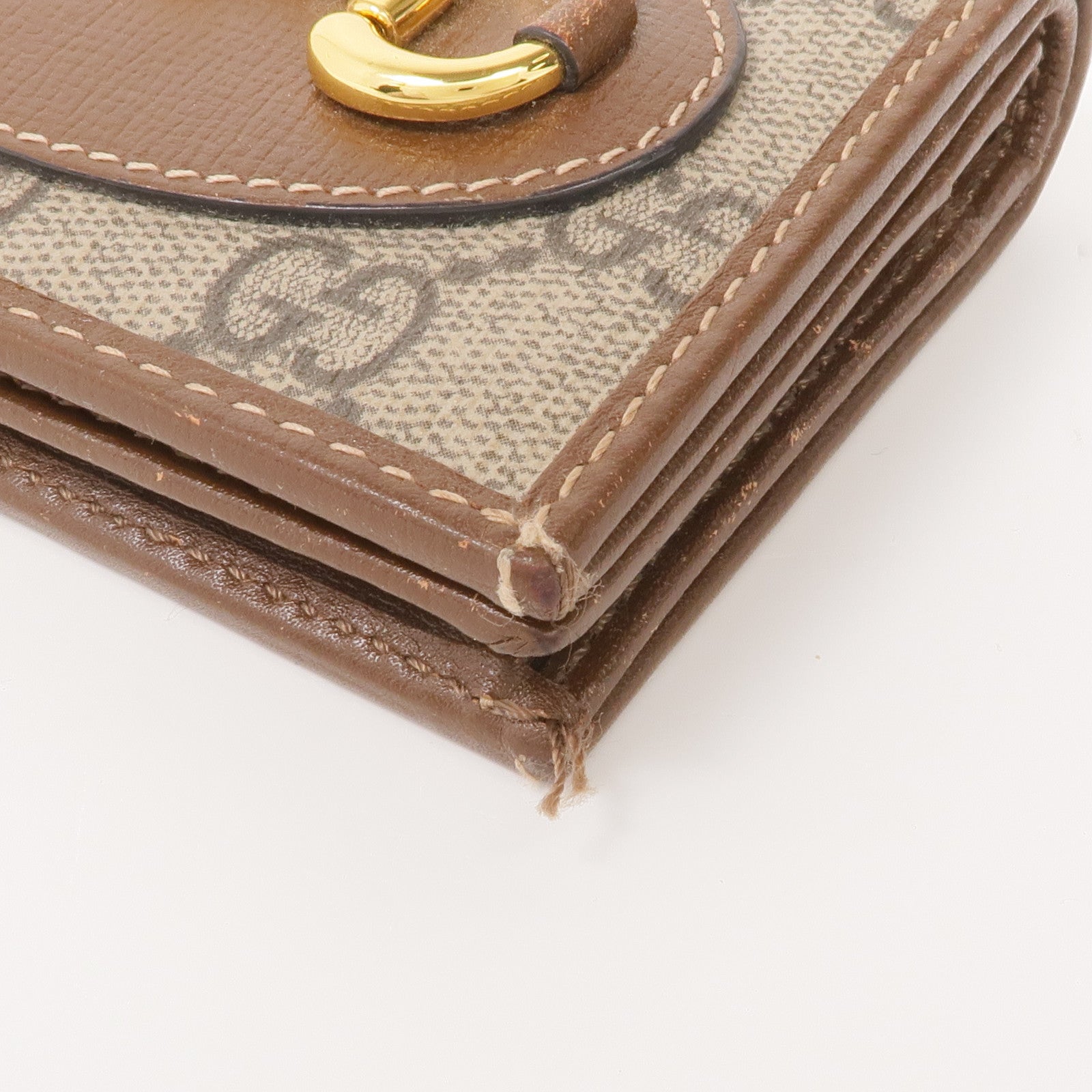 GUCCI 塗層帆布Horsebit Wallet金扣錢包