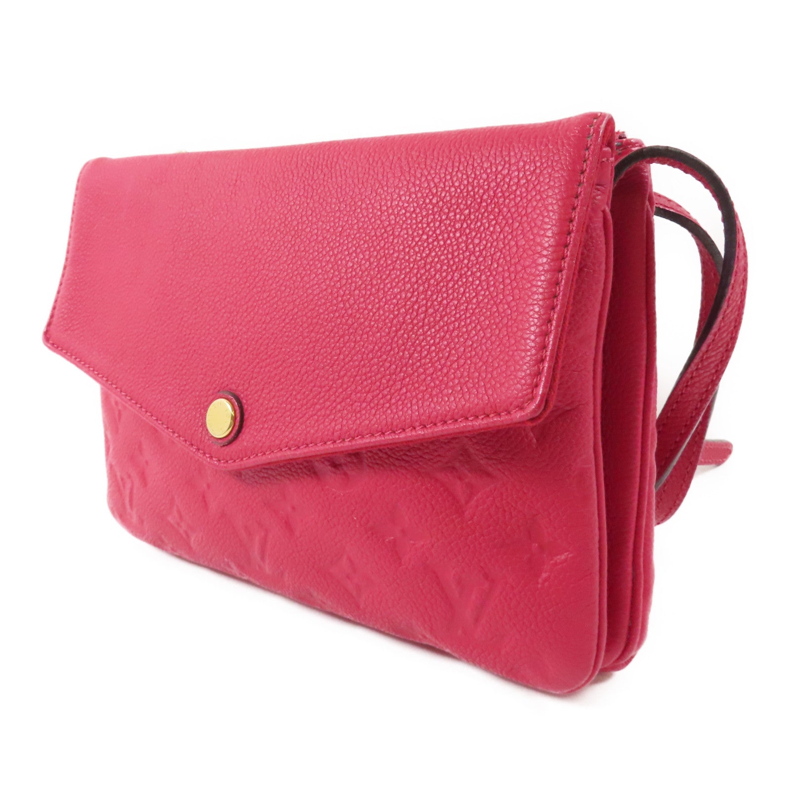 LOUIS VUITTON LV GHW Twice Shoulder Bag Monogram Empreinte M50259 Red