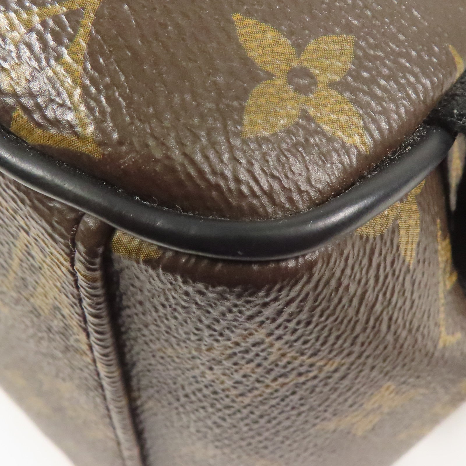 LOUIS VUITTON Monogram Macassar Josh Backpack銀扣背包