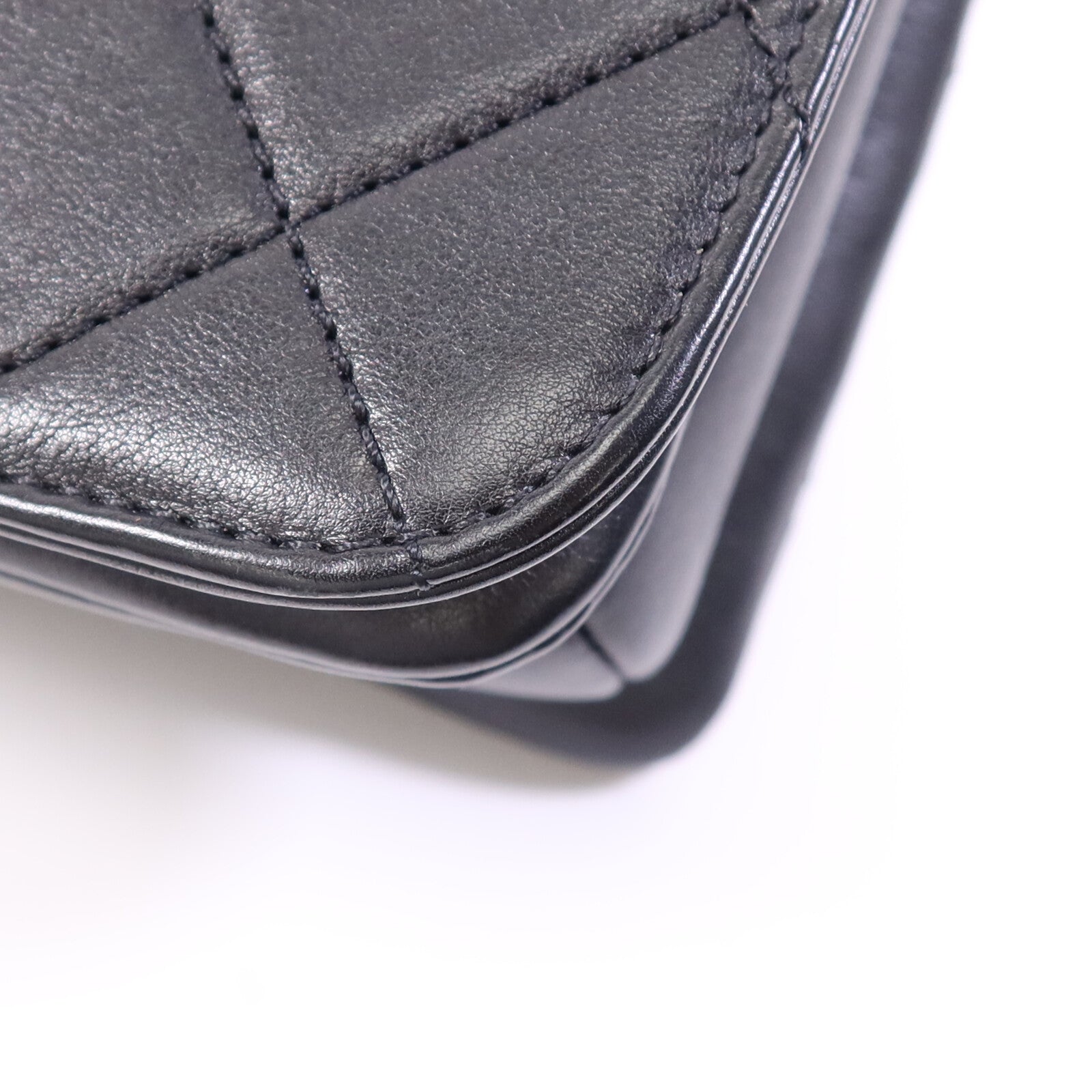 CHANEL 牛皮皮革Chain Shoulder Bag金扣鏈帶手挽肩背兩用袋