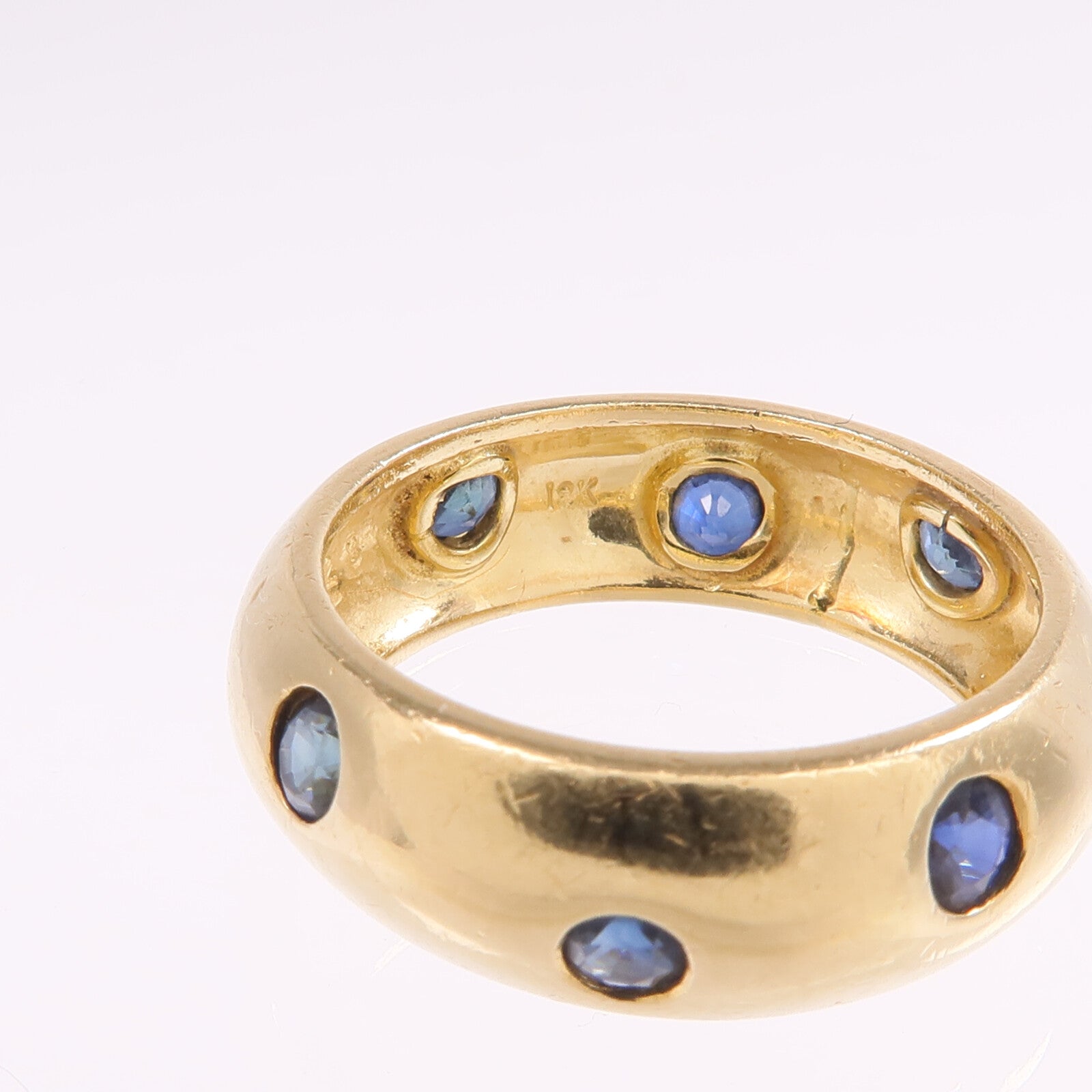 JEWELRY 【激減優惠】18K黃金Sapphire Ring藍寶石戒指US#6.25