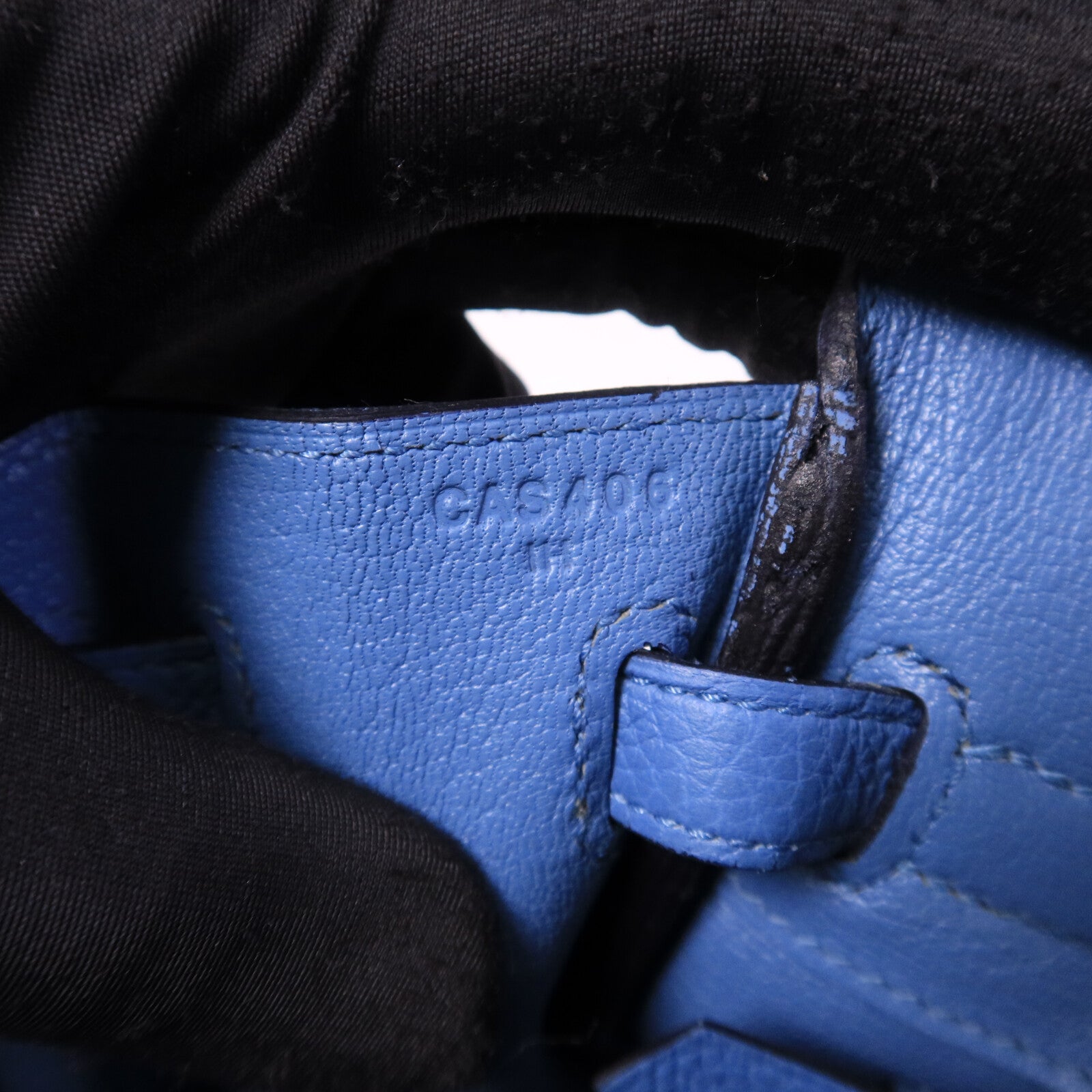 HERMES Togo皮革Birkin 25手挽袋Bleu Azur