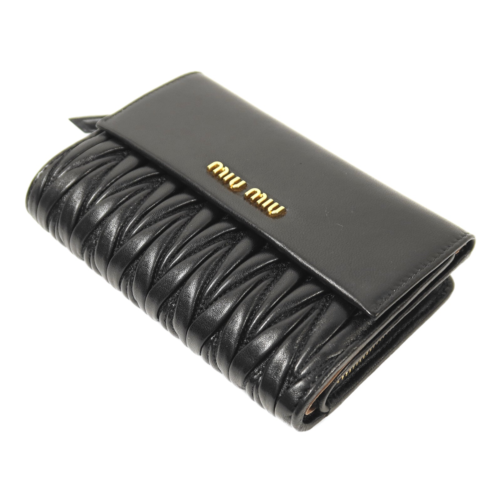 Miu Miu 羊皮皮革Wallet金扣錢包