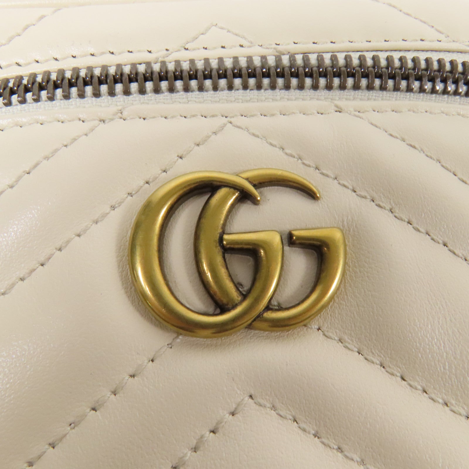 GUCCI 牛皮皮革GG Marmont金扣手挽肩背兩用袋