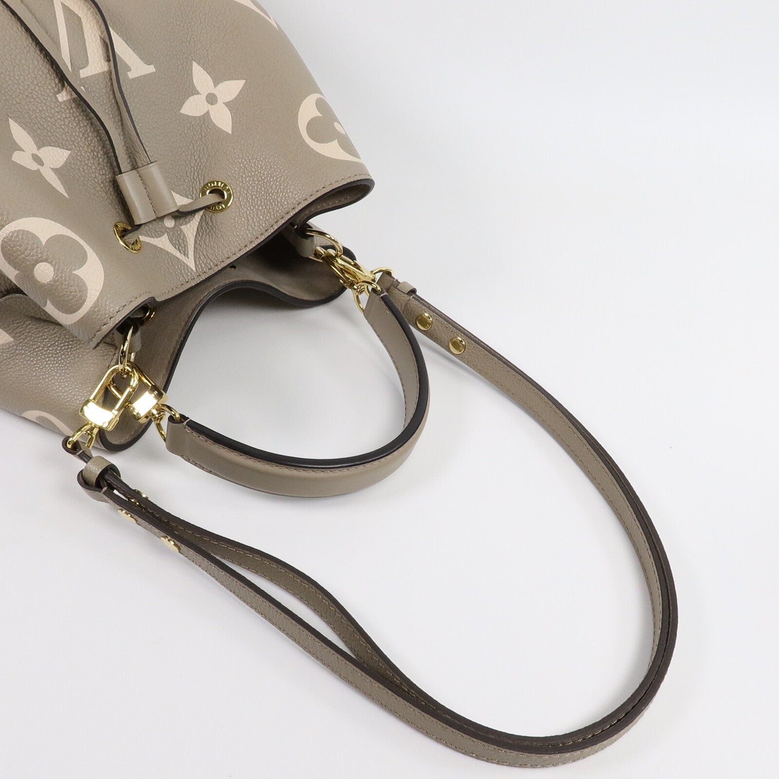 LOUIS VUITTON Monogram Empreinte Neo Noe MM金扣手挽肩背兩用袋