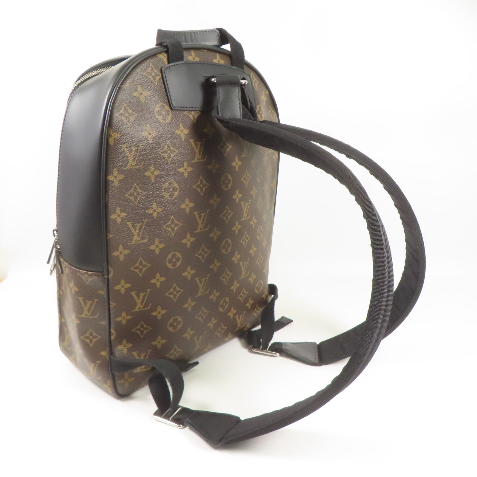 LOUIS VUITTON Monogram Macassar Josh Backpack銀扣背包
