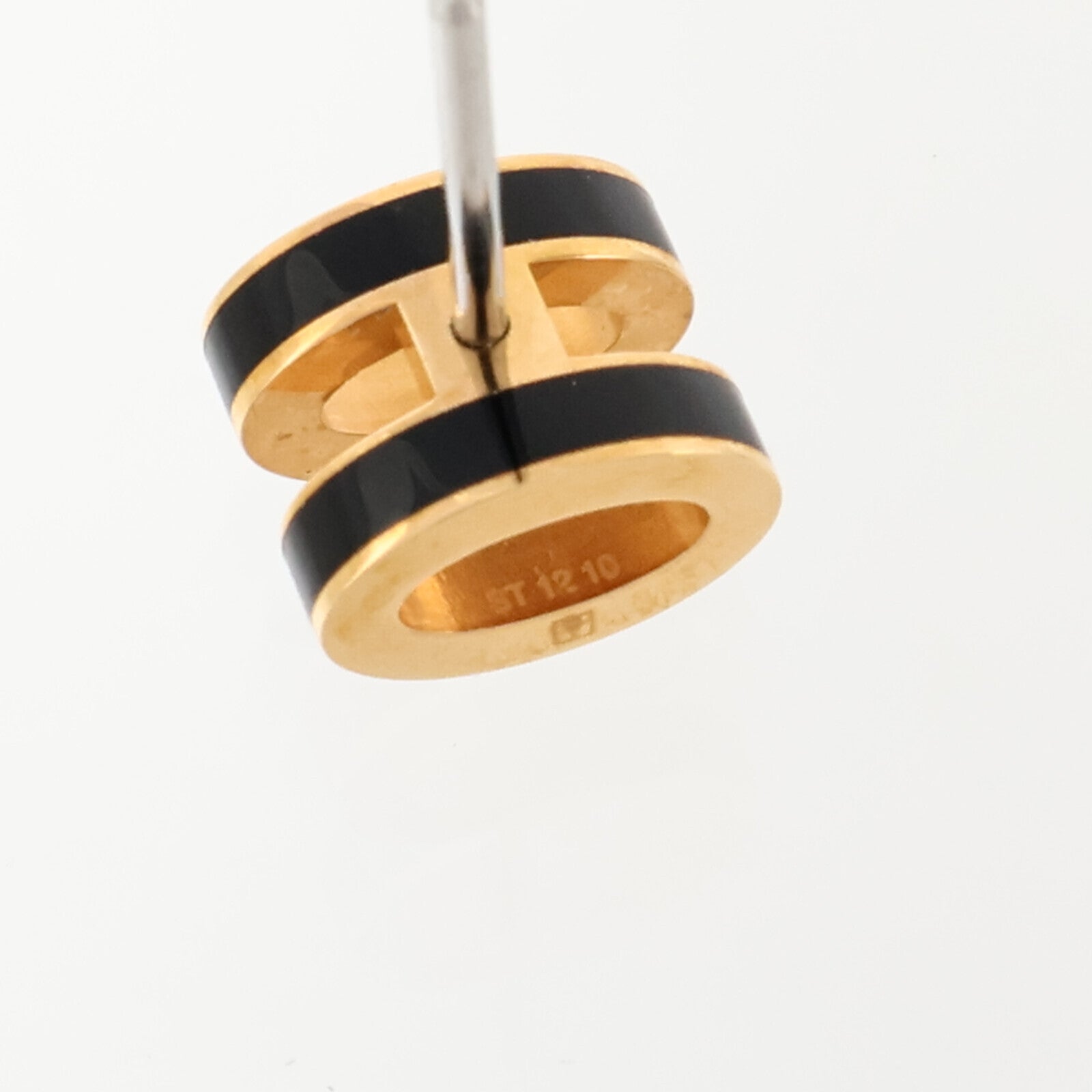 HERMES 金屬/琺瑯Mini Pop H耳環Black